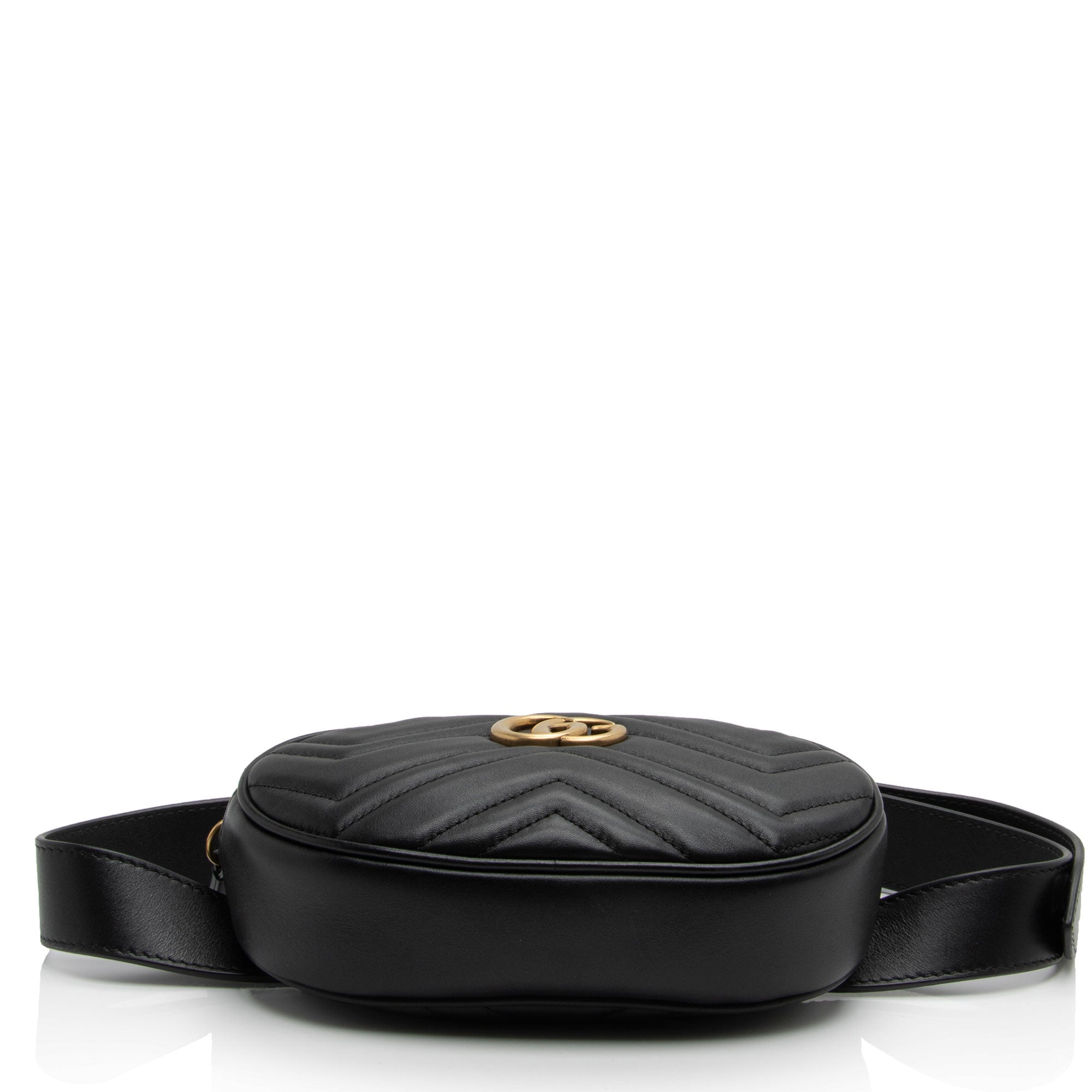 Gucci Matelasse Leather GG Marmont Belt Bag - Size 34 / 85 (SHF-vdStlP)