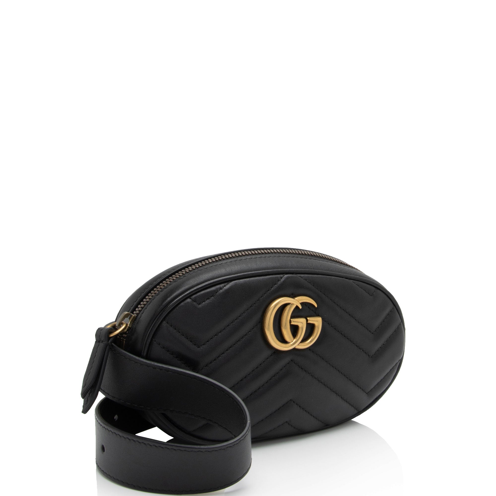 Gucci Matelasse Leather GG Marmont Belt Bag - Size 34 / 85 (SHF-vdStlP)