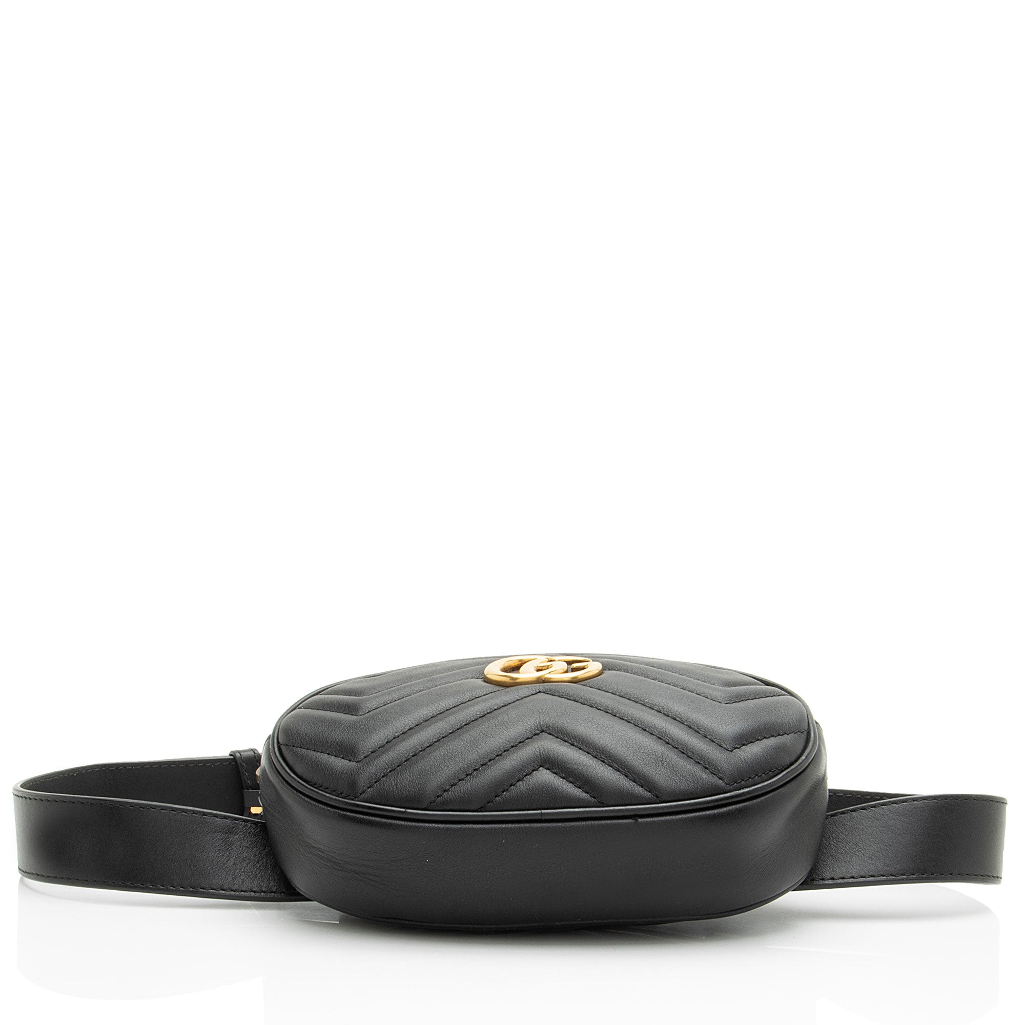 Gucci Matelasse Leather GG Marmont Belt Bag - Size 34 / 85