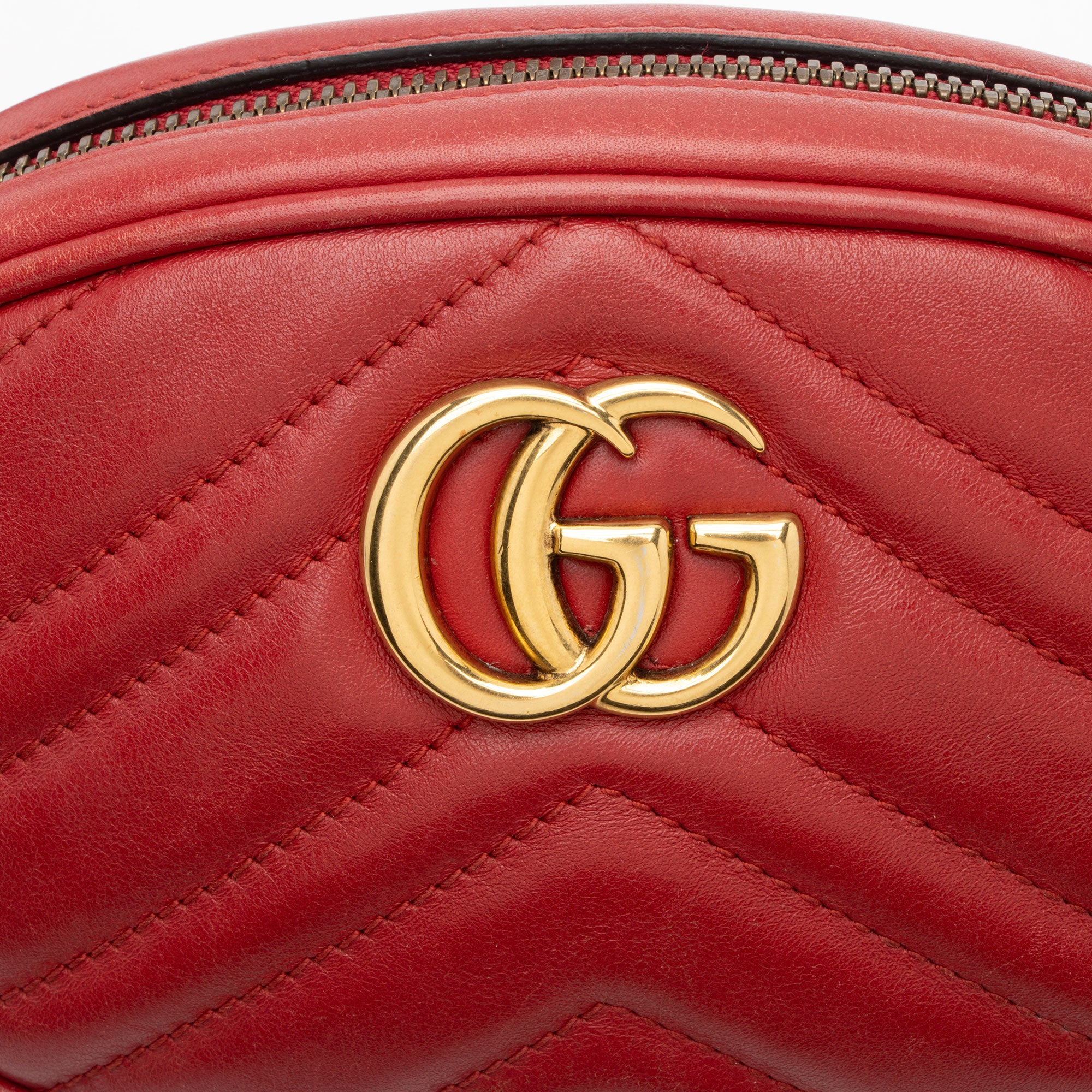 Gucci Matelasse Leather GG Marmont Belt Bag - Size 38 / 95 (SHF-DYUhgU)