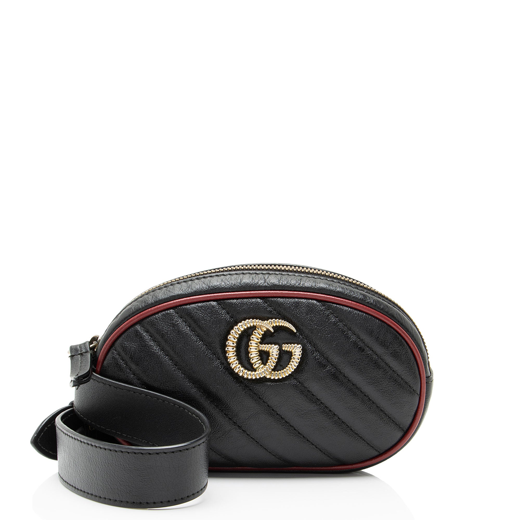 Gucci Matelasse Leather GG Marmont Belt Bag - Size 95