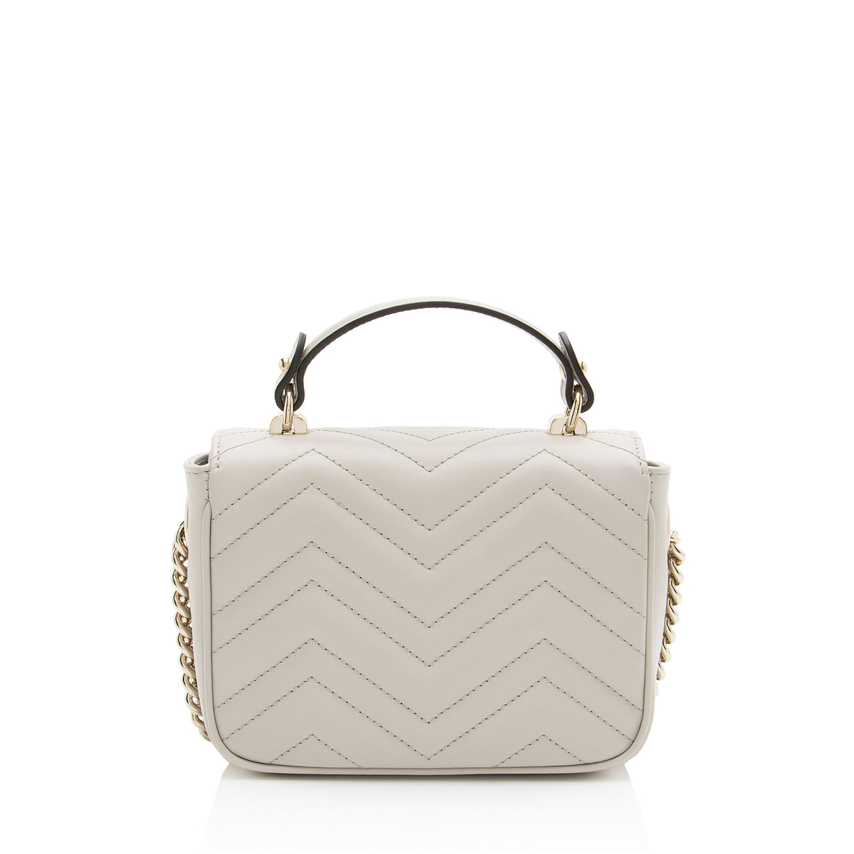 Gucci Matelasse Leather GG Marmont Chain Mini Top Handle