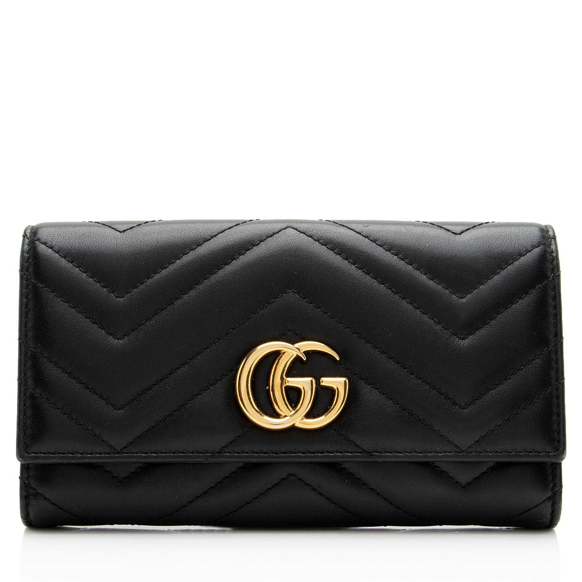 Gucci Matelasse Leather GG Marmont Continental Wallet