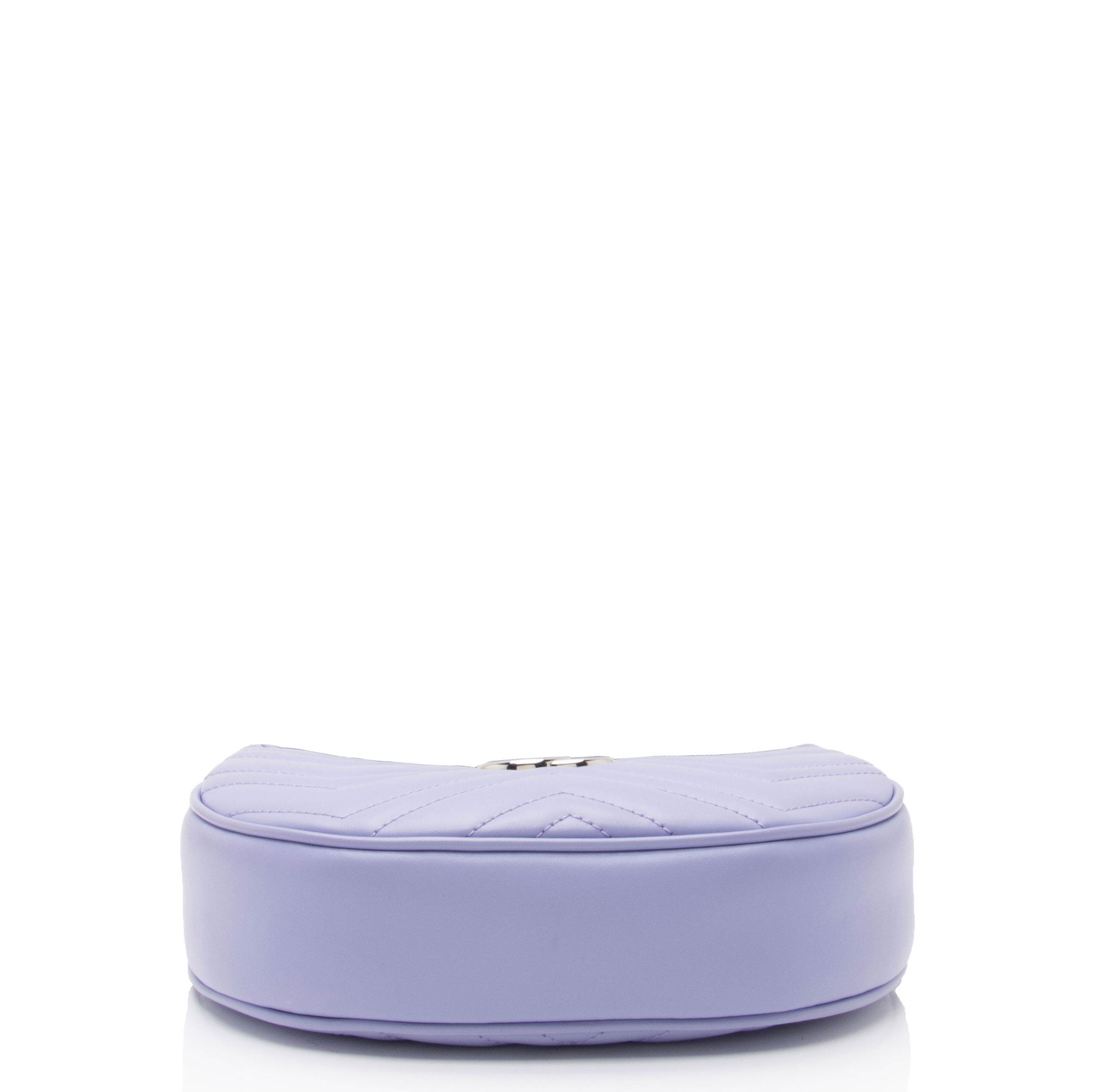 Gucci Matelasse Leather GG Marmont Half Moon Mini Shoulder Bag (SHF-OFIt7E)