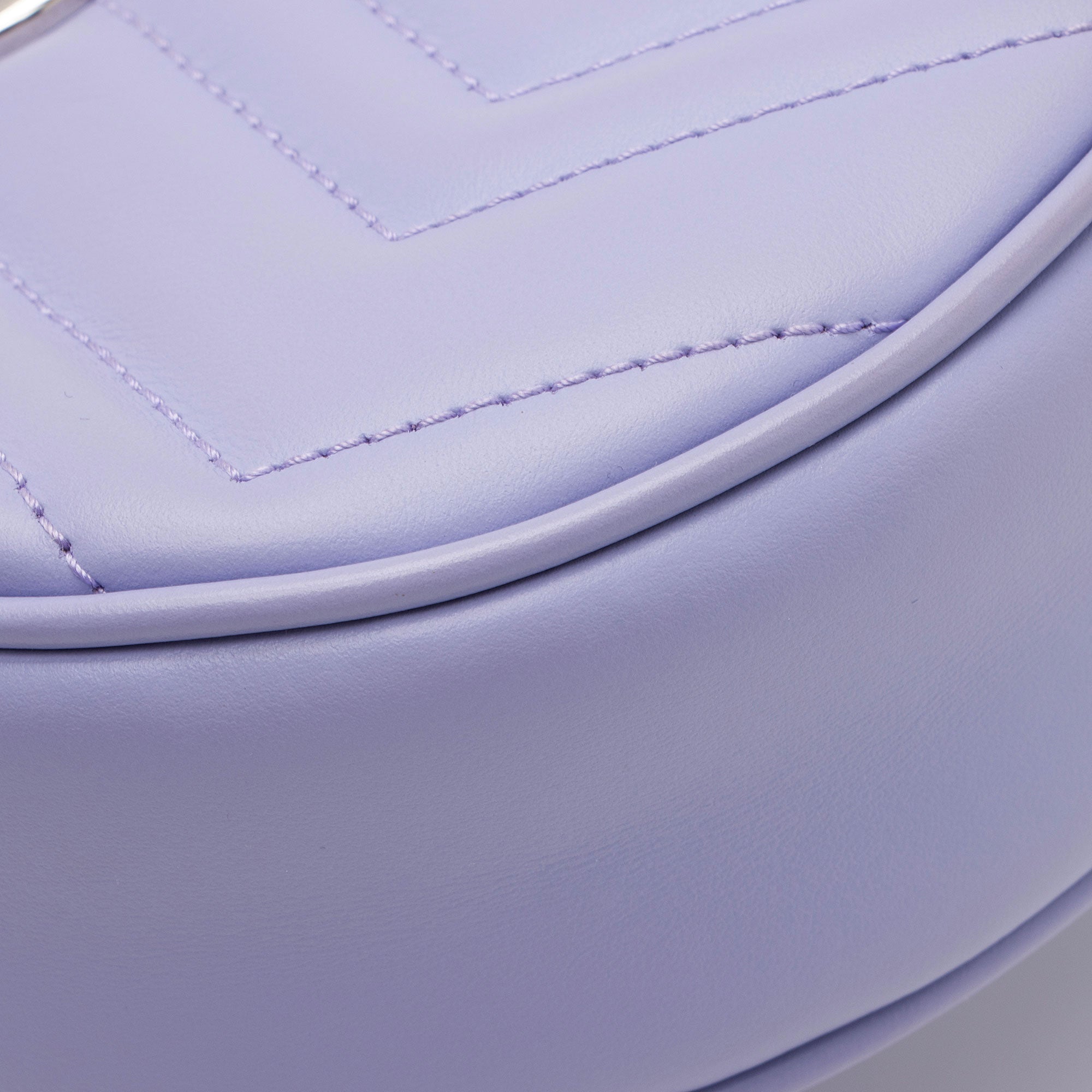 Gucci Matelasse Leather GG Marmont Half Moon Mini Shoulder Bag (SHF-OFIt7E)