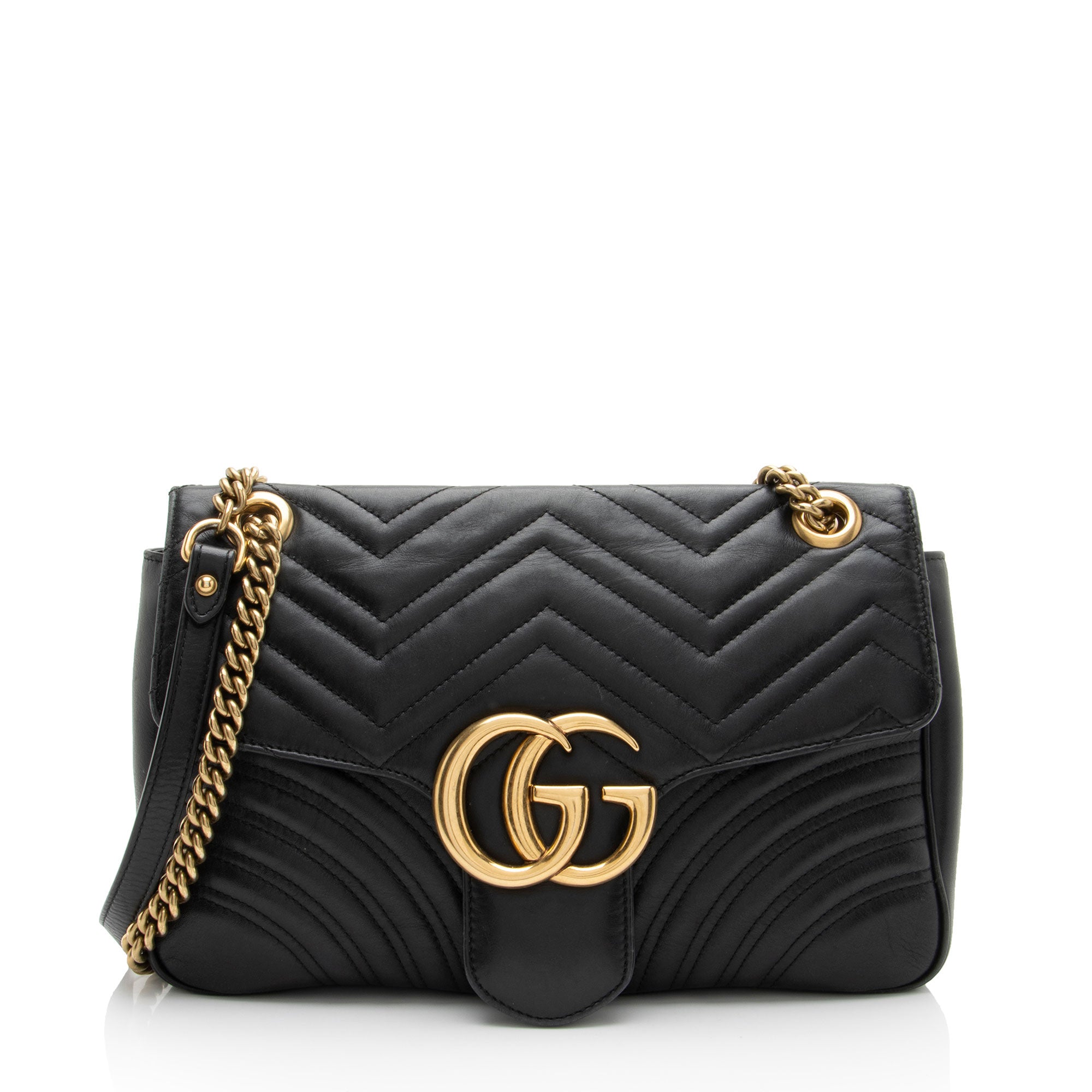Gucci Matelasse Leather GG Marmont Large Flap Bag