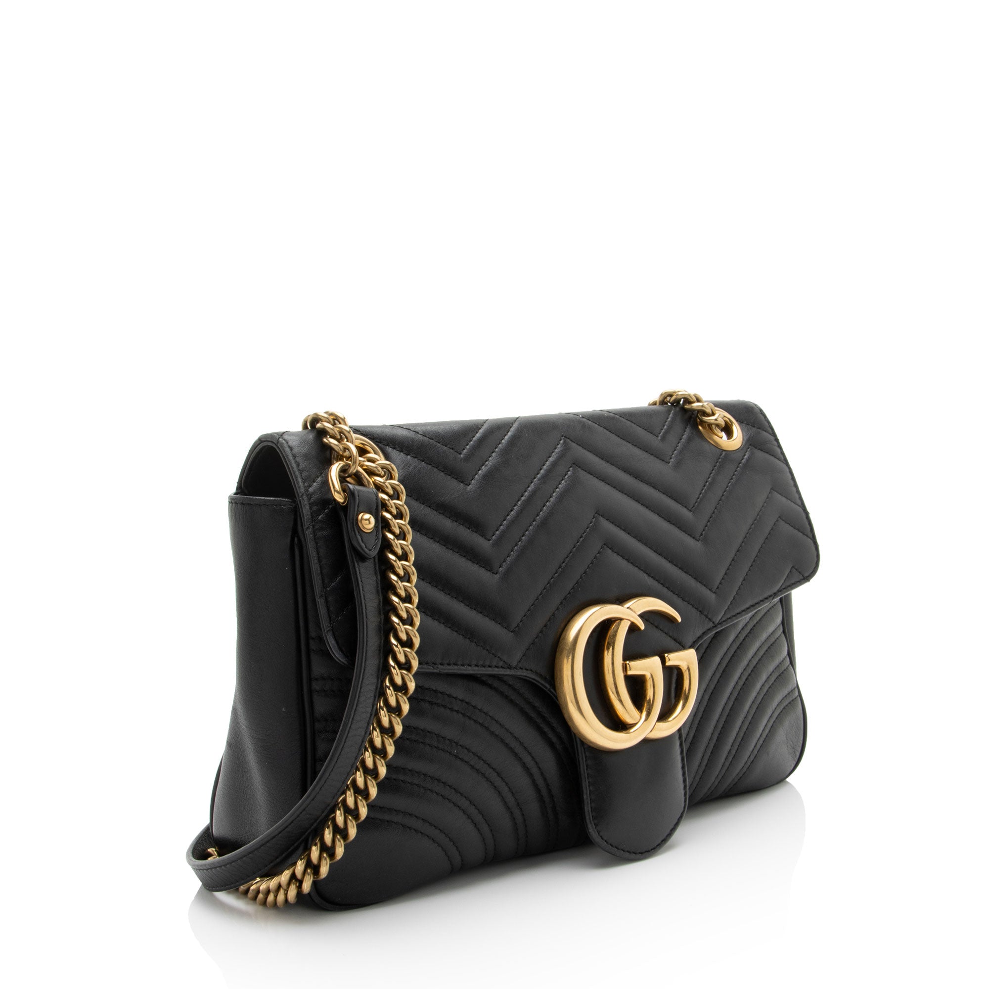 Gucci Matelasse Leather GG Marmont Large Flap Bag