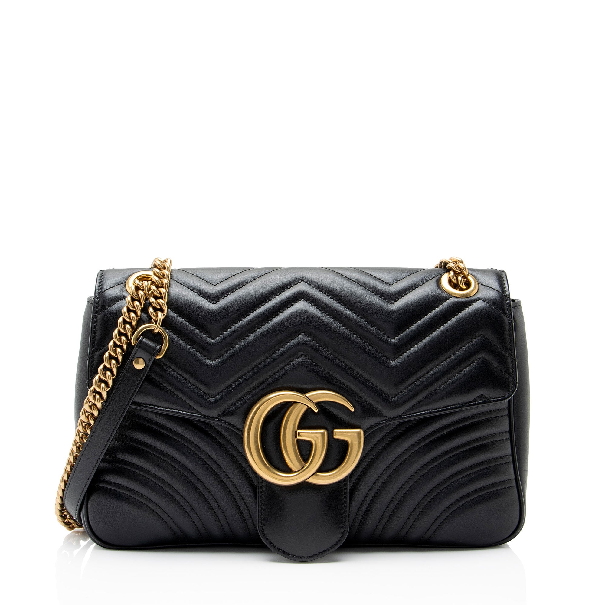 Gucci Matelasse Leather GG Marmont Large Flap Bag