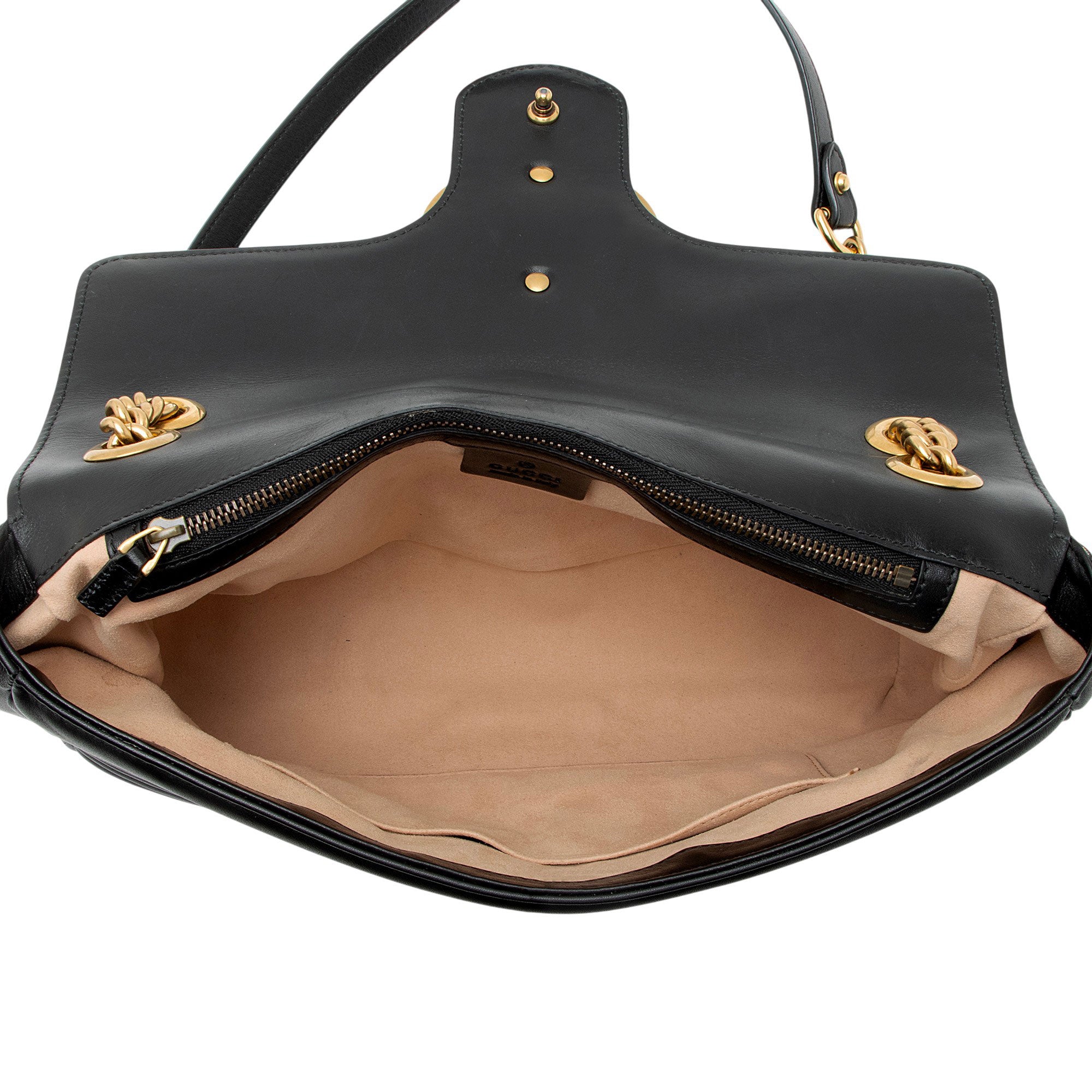 Gucci Matelasse Leather GG Marmont Large Flap Bag