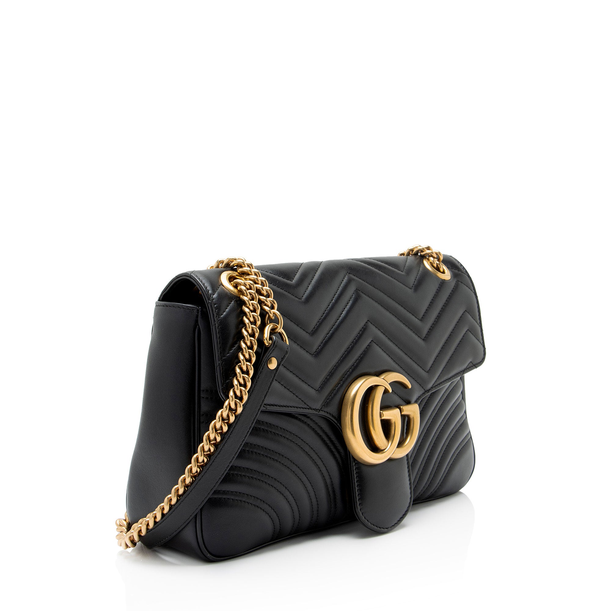 Gucci Matelasse Leather GG Marmont Large Flap Bag