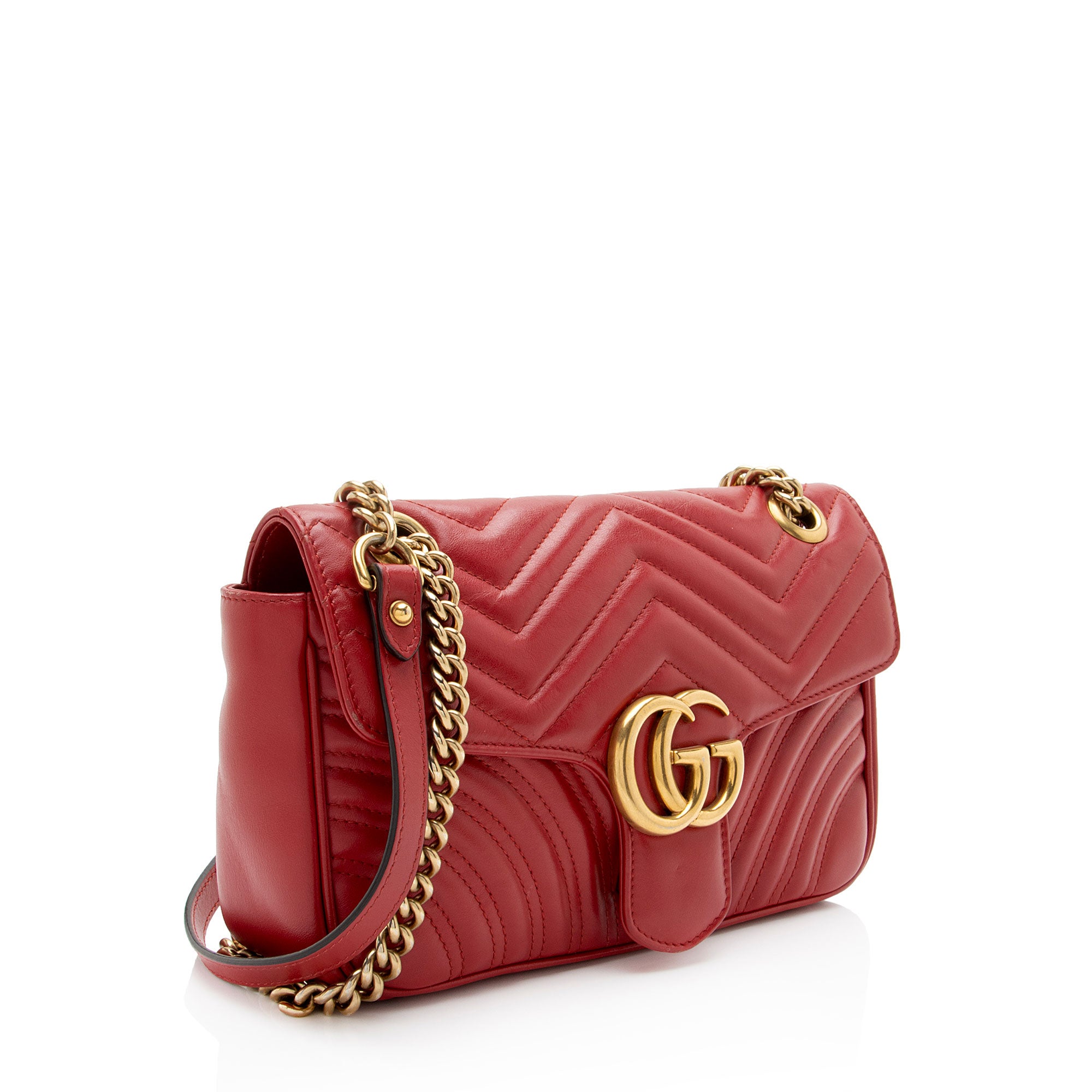 Gucci Matelasse Leather GG Marmont Medium Flap Bag