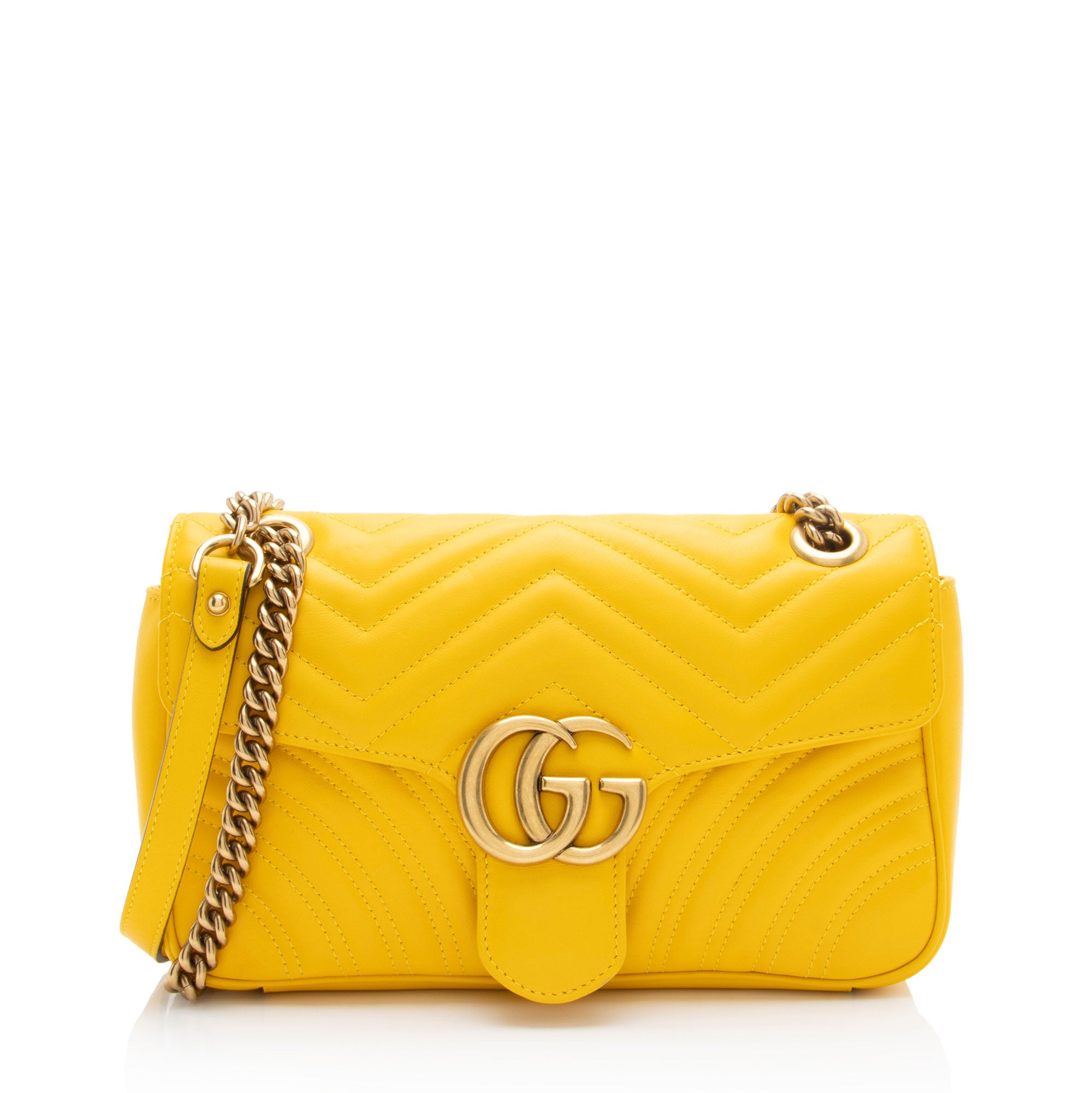 Gucci Matelasse Leather GG Marmont Medium Flap Bag
