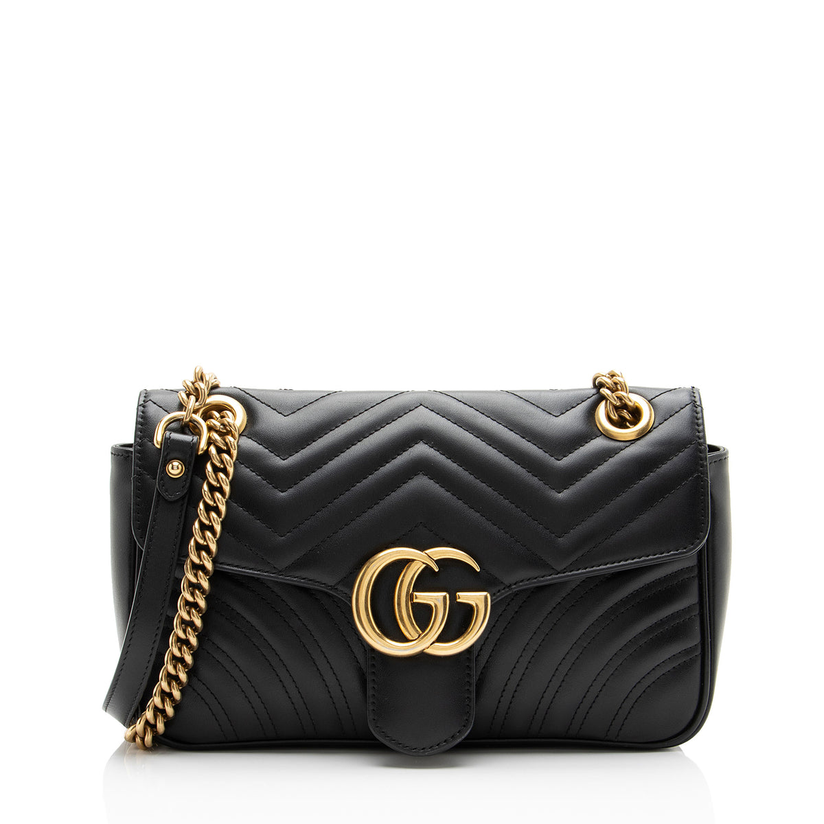 Gucci Matelasse Leather GG Marmont Medium Flap Bag