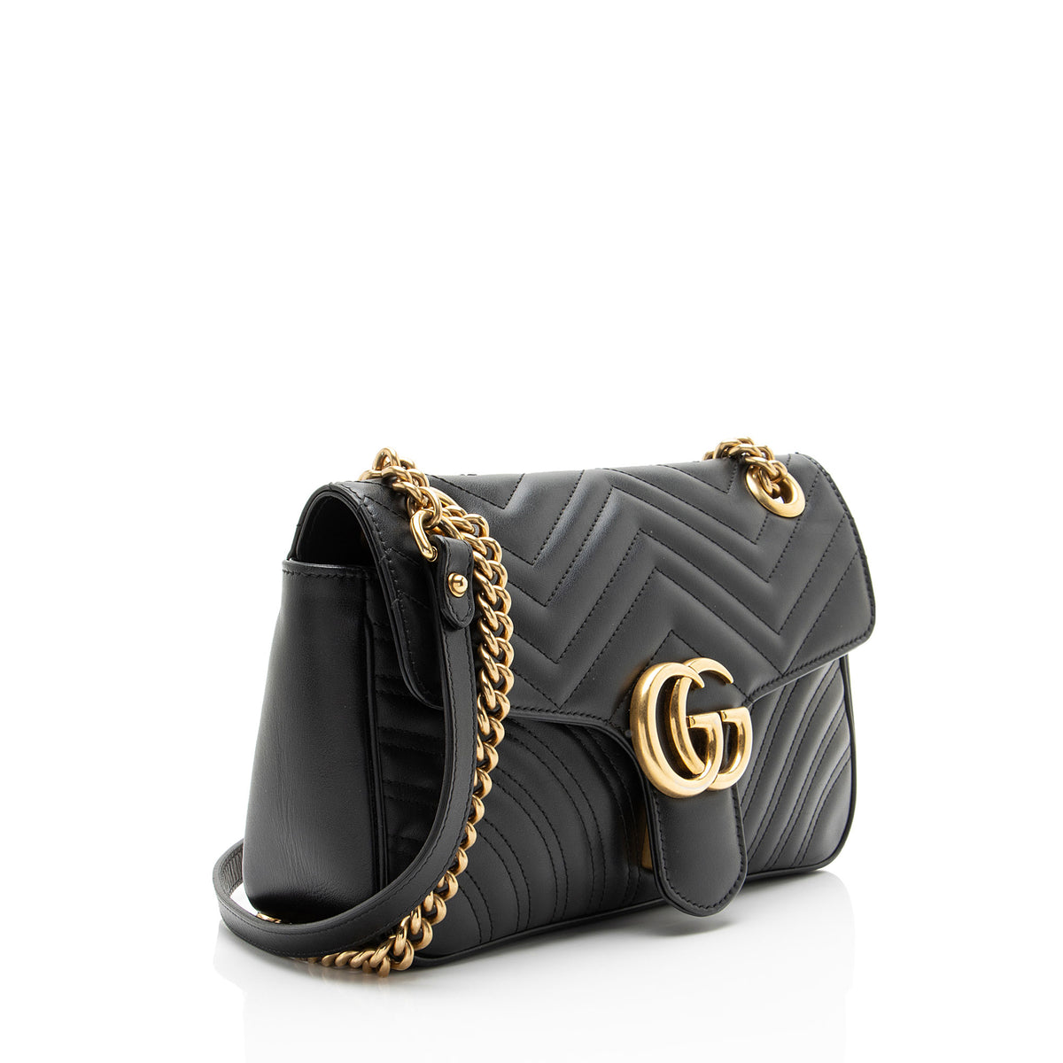Gucci Matelasse Leather GG Marmont Medium Flap Bag