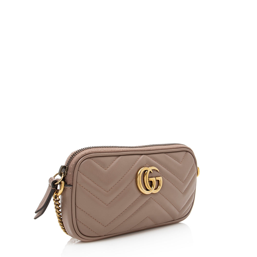 Gucci Matelasse Leather GG Marmont East West Mini Bag