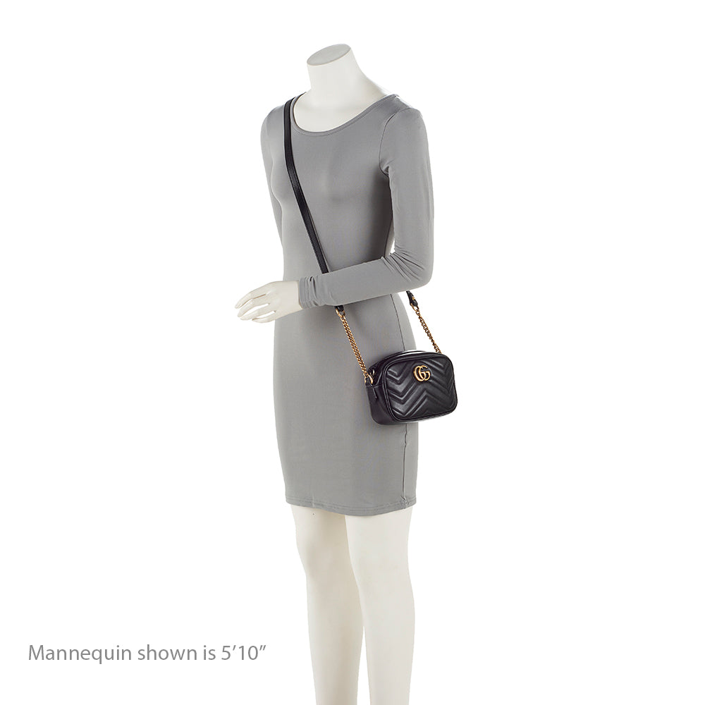 Gucci Matelasse Leather GG Marmont Mini Camera Bag
