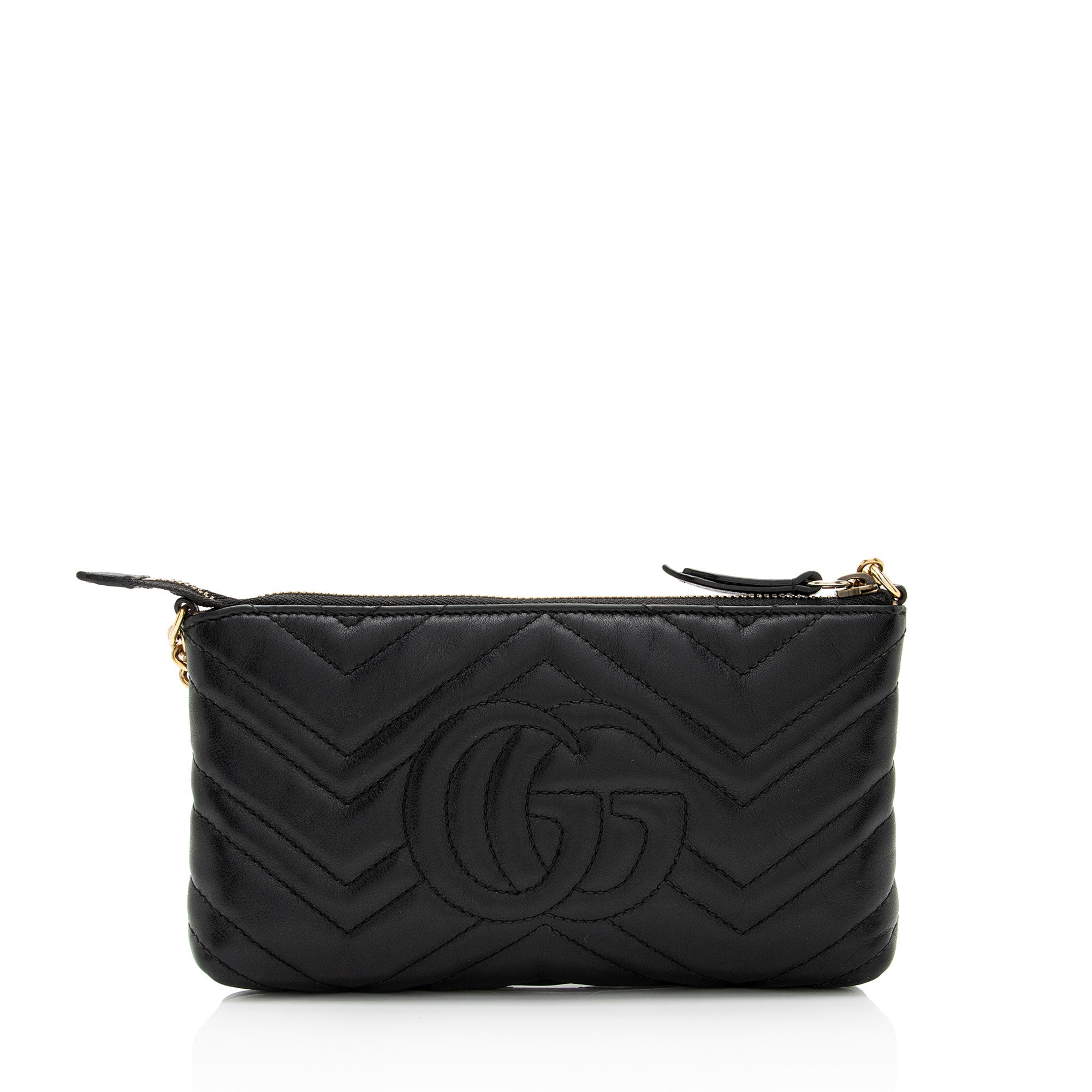 Gucci Matelasse Leather GG Marmont Mini Chain Bag (SHF-CwKDsc)
