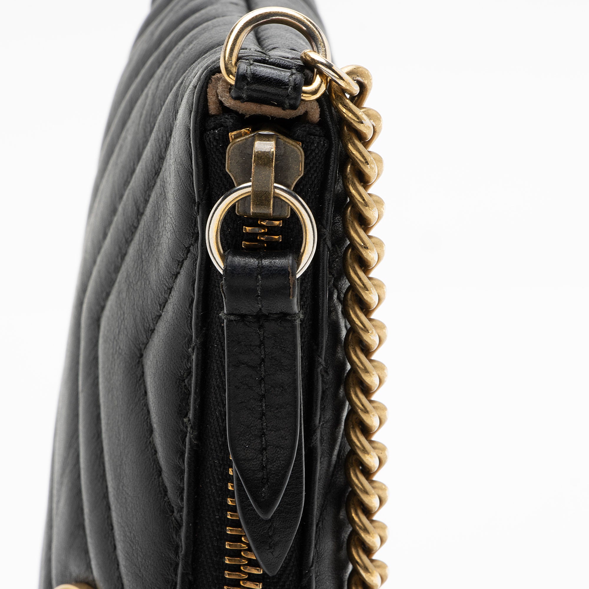 Gucci Matelasse Leather GG Marmont Mini Chain Bag