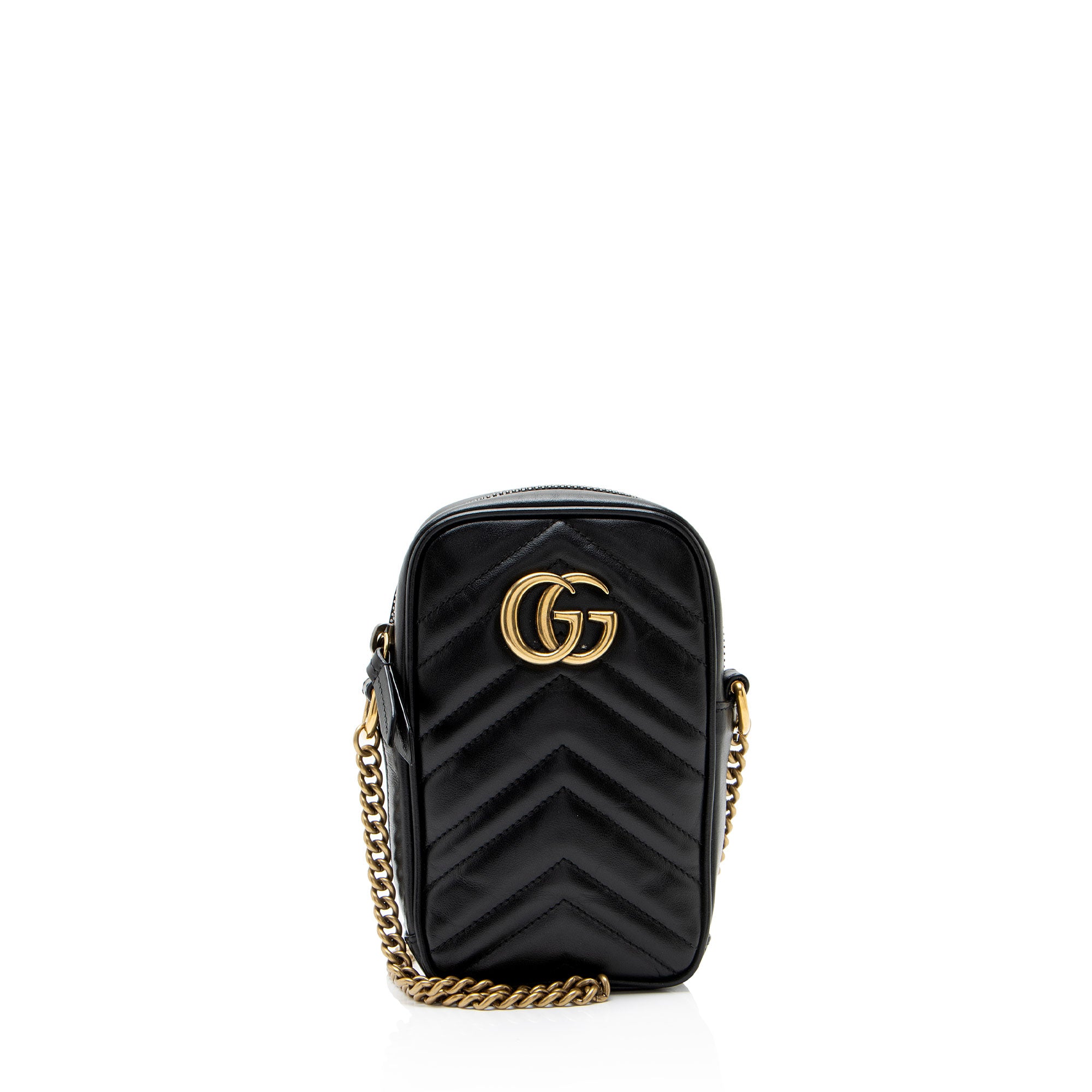 Gucci Matelasse Leather GG Marmont Mini Crossbody