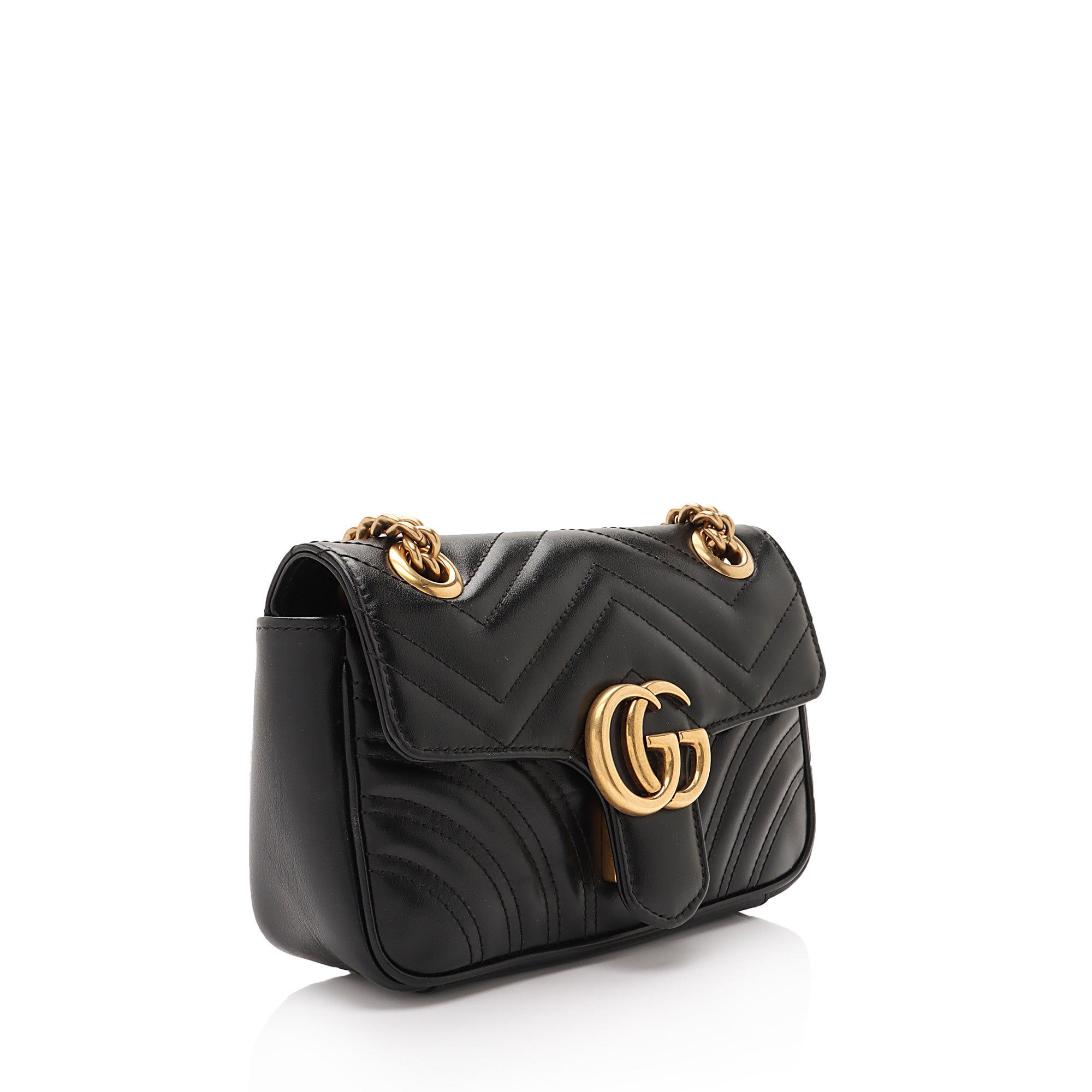 Gucci Matelasse Leather GG Marmont Mini Shoulder Bag (SHF-iWJZlj)
