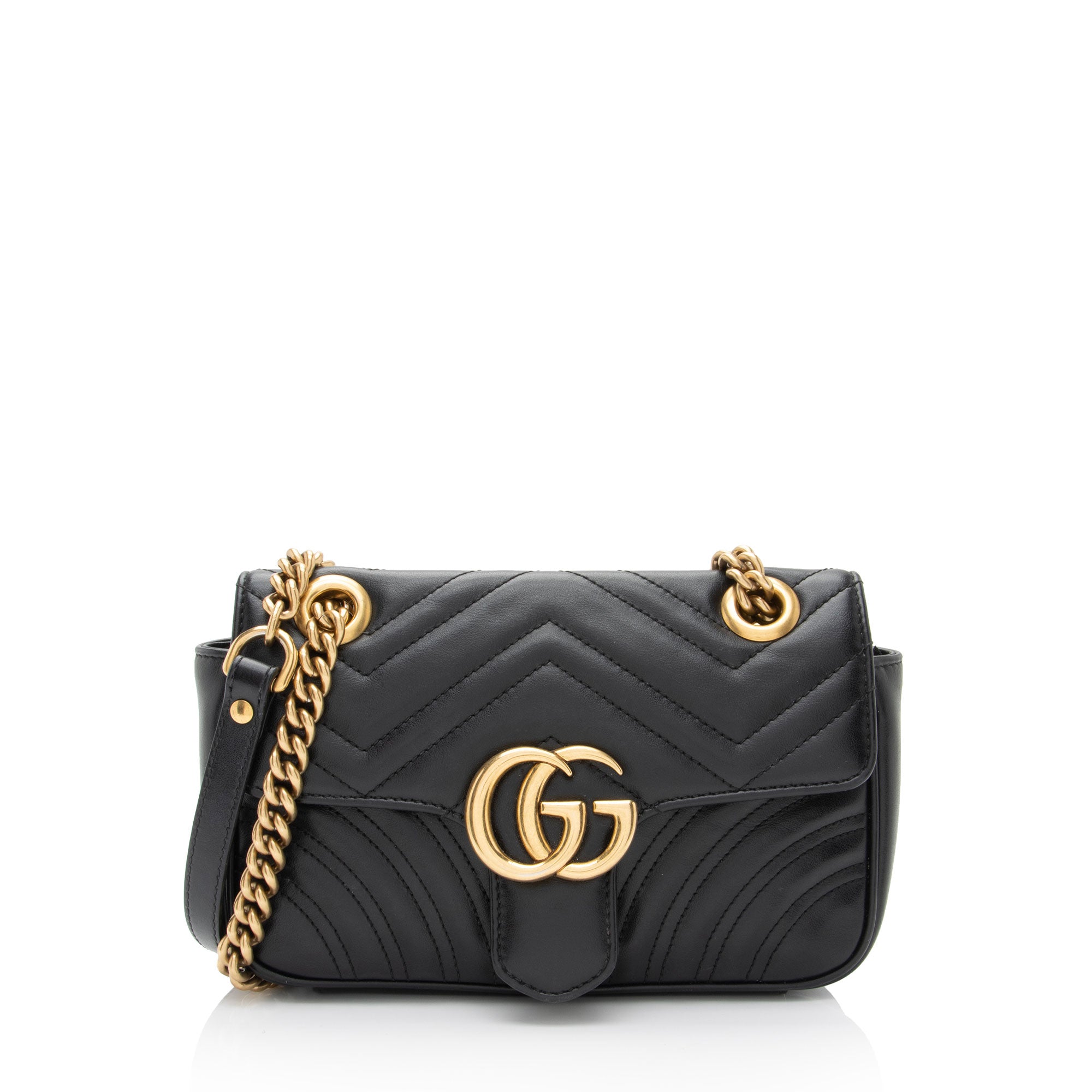 Gucci Matelasse Leather GG Marmont Mini Flap Bag (SHF-3BWamx)