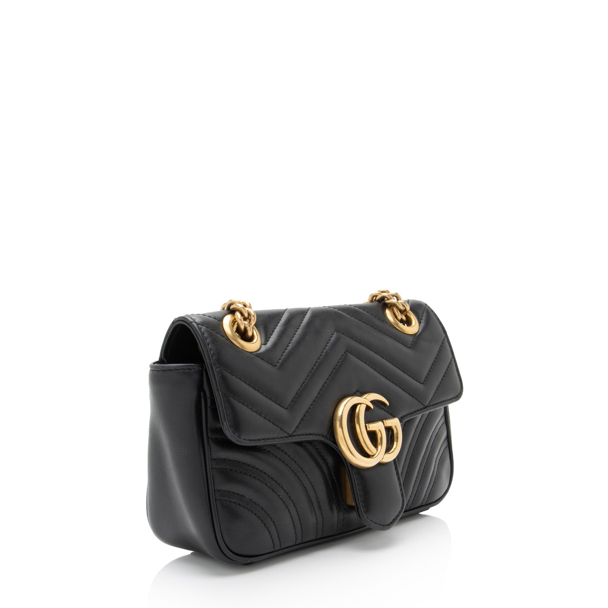 Gucci Matelasse Leather GG Marmont Mini Flap Bag (SHF-3BWamx)