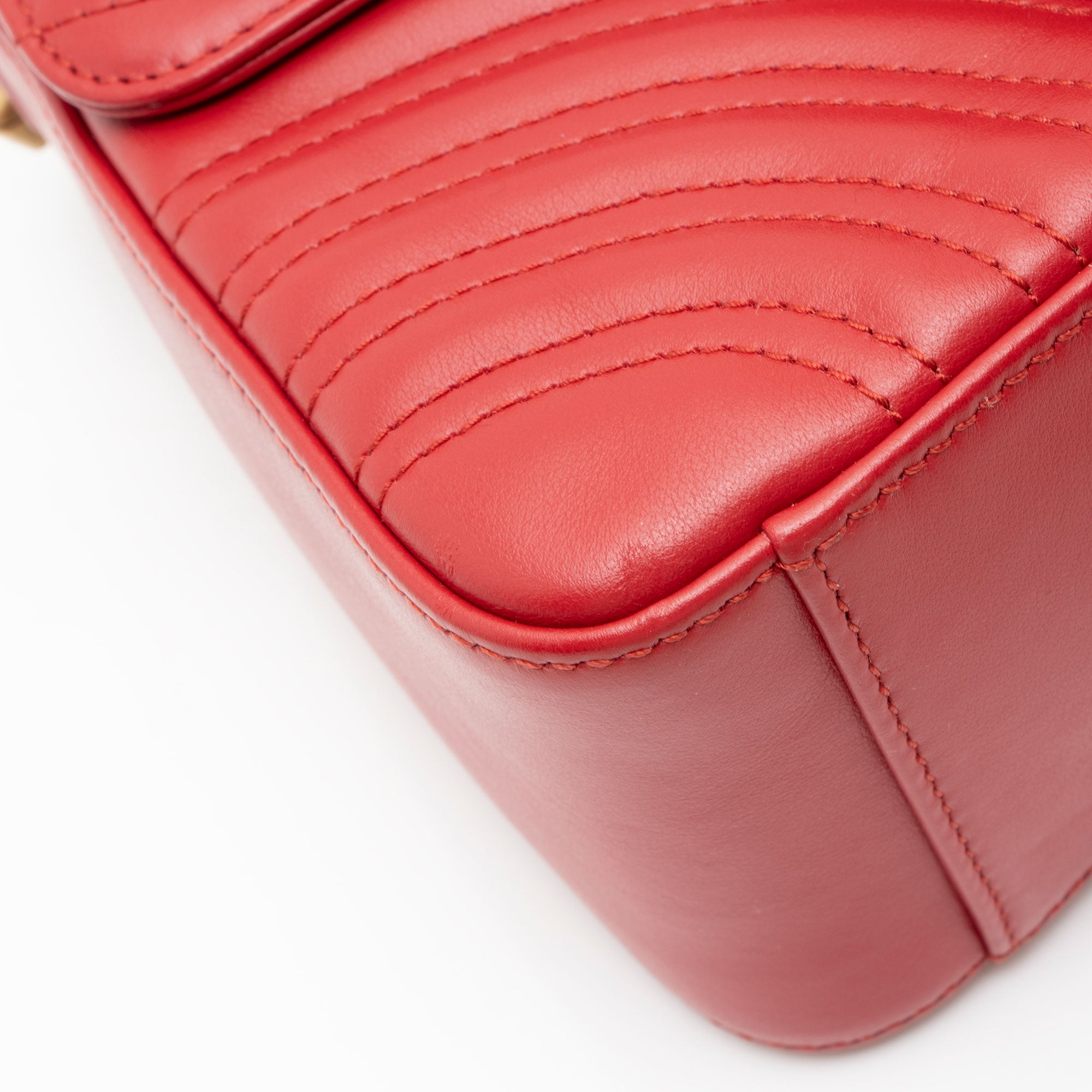 Gucci Matelasse Leather GG Marmont Mini Top Handle Bag