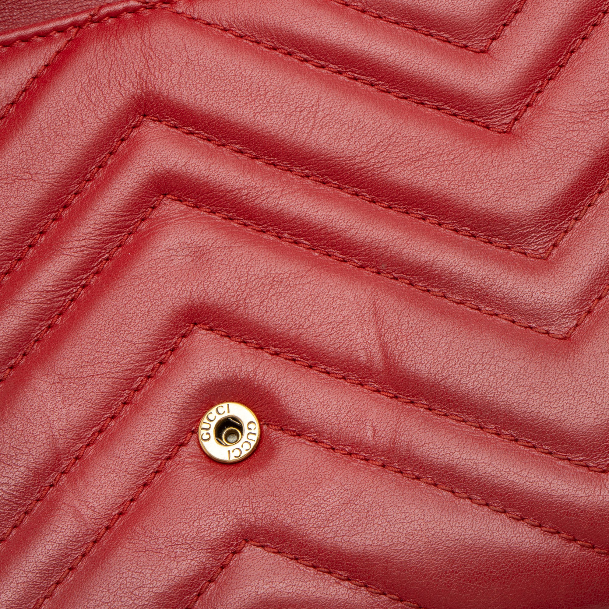 Gucci Matelasse Leather GG Marmont Mini Wallet on Chain