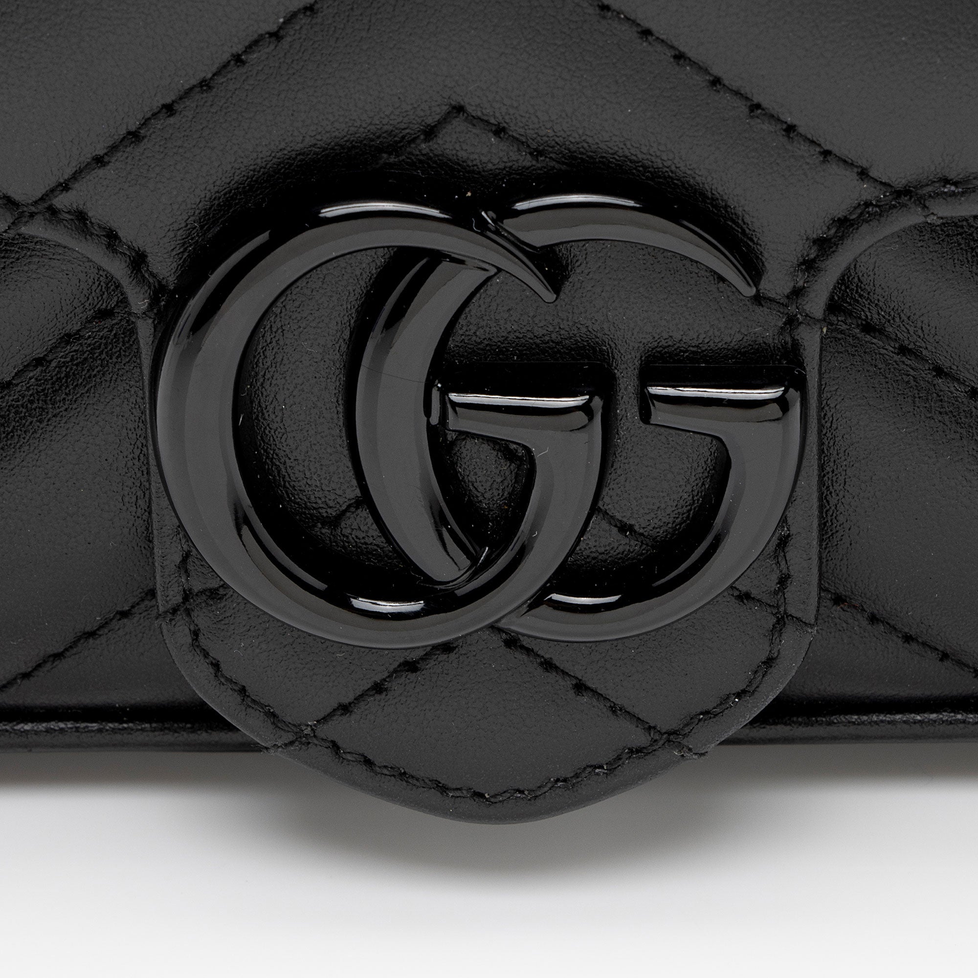 Gucci Matelasse Leather GG Marmont Monochrome Belt Bag (SHF-2itioi)
