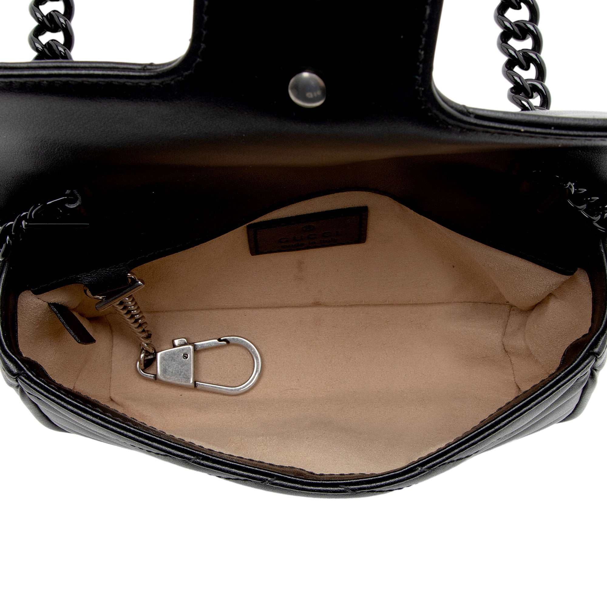 Gucci Matelasse Leather GG Marmont Monochrome Belt Bag (SHF-2itioi)