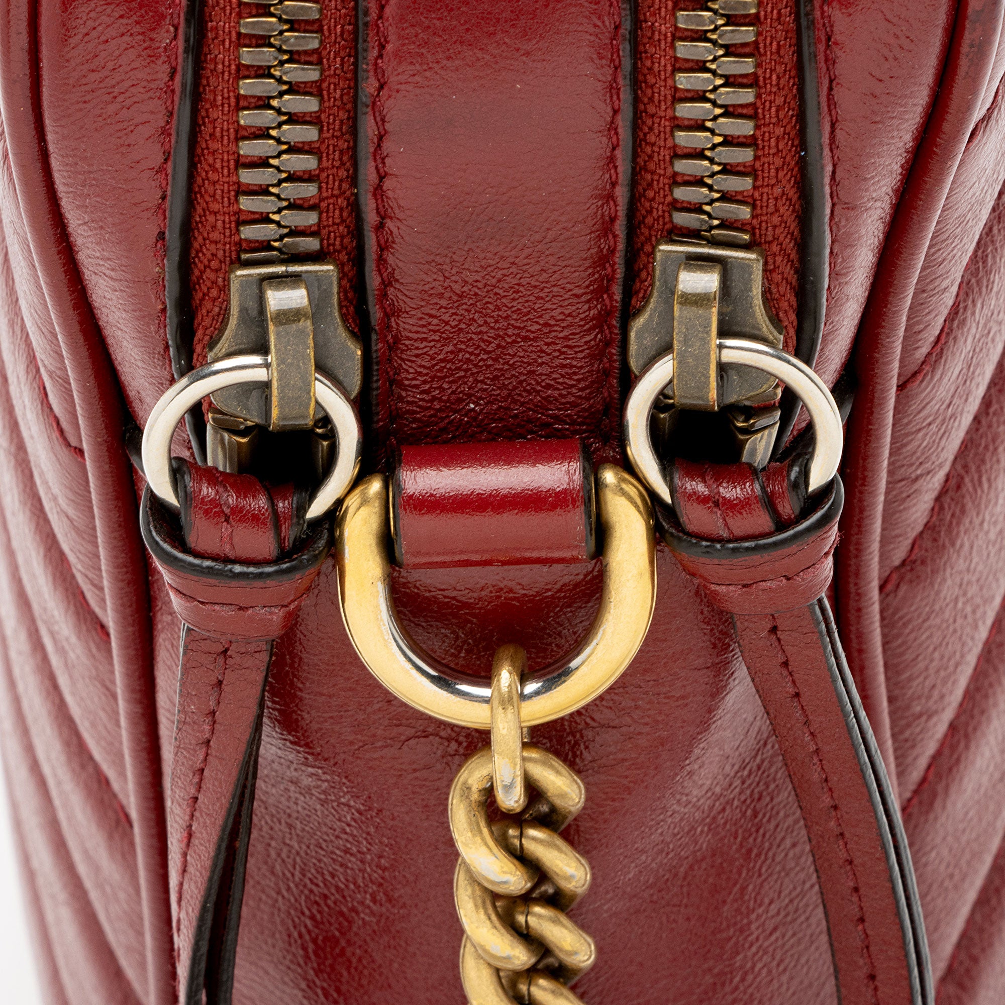 Gucci Diagonal Matelasse Leather GG Marmont Rectangular Mini Shoulder Bag