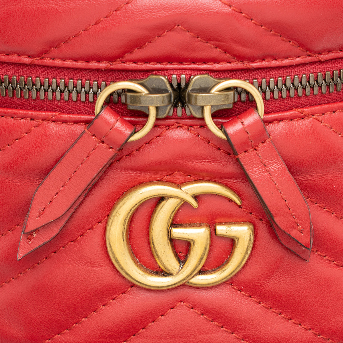 Gucci Matelasse Leather GG Marmont Round Mini Backpack