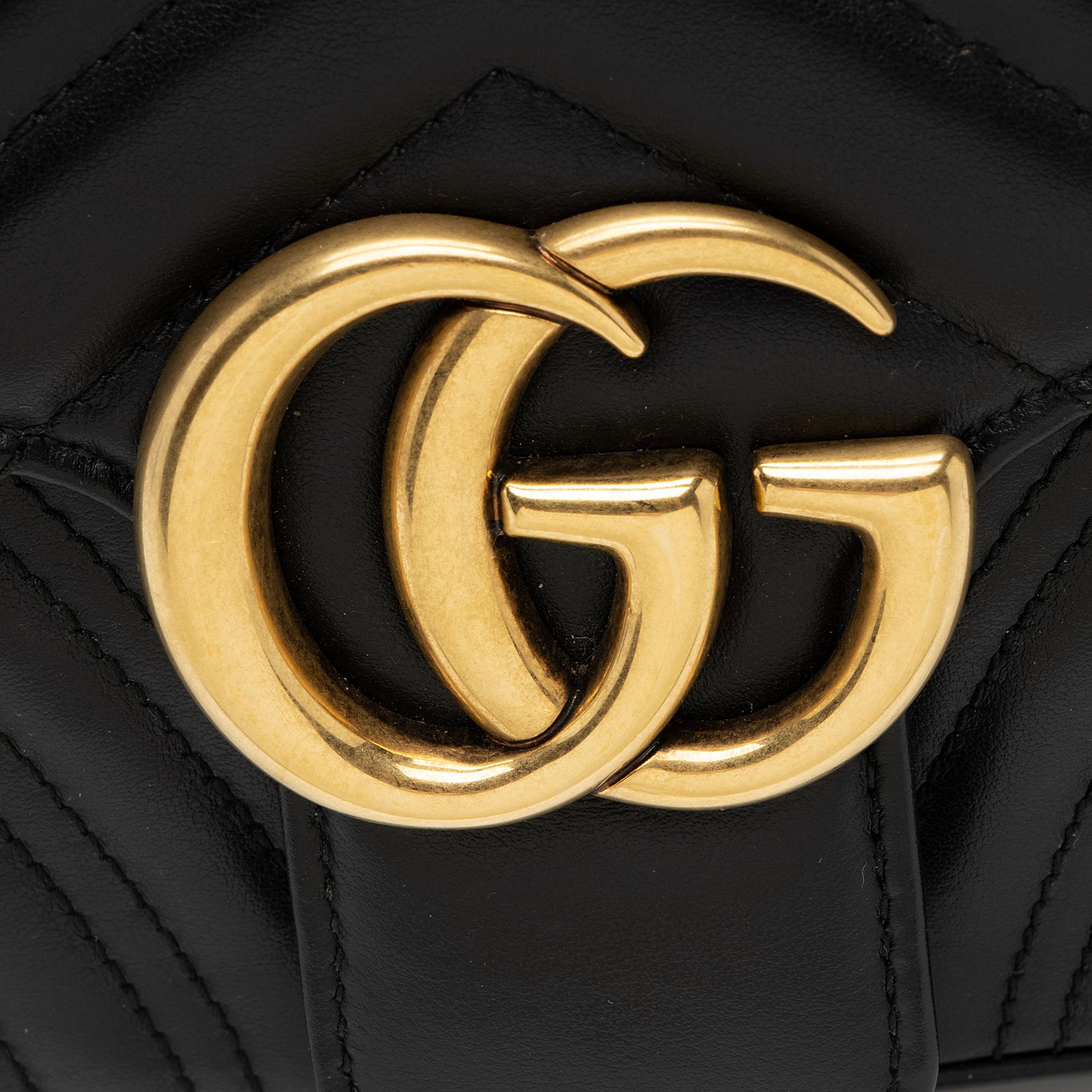 Gucci Matelasse Leather GG Marmont Small Bag (SHF-2mFLX9)