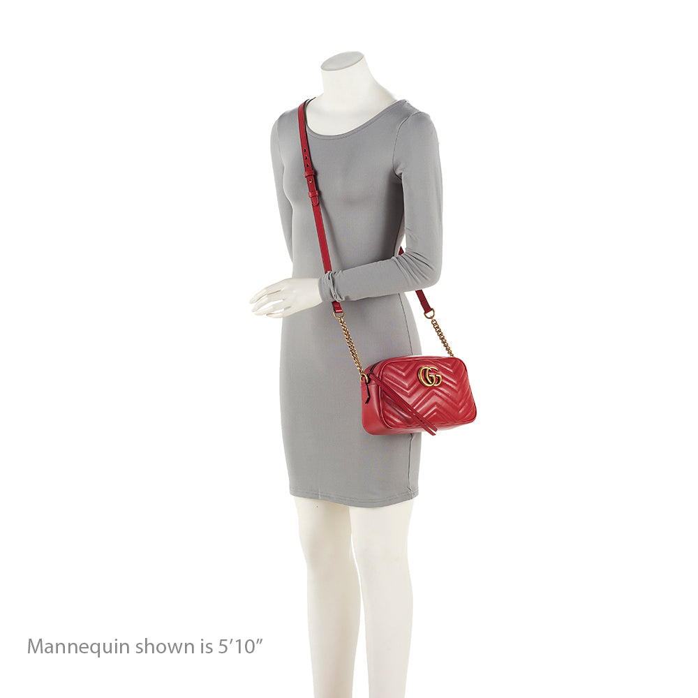 Gucci Matelasse Leather GG Marmont Small Camera Bag
