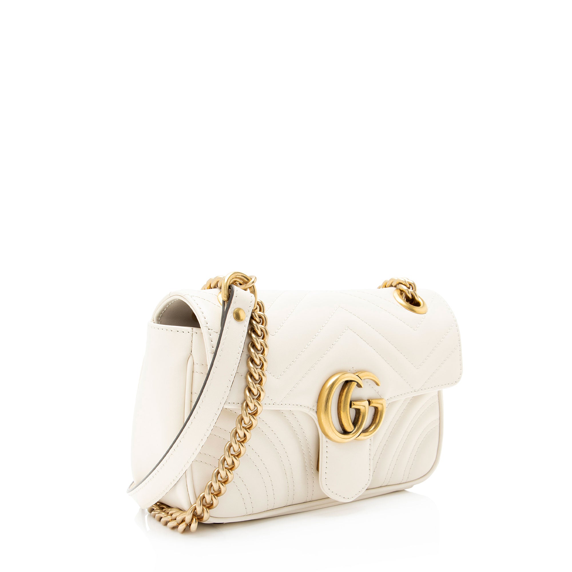 Gucci Matelasse Leather GG Marmont Small Flap Bag