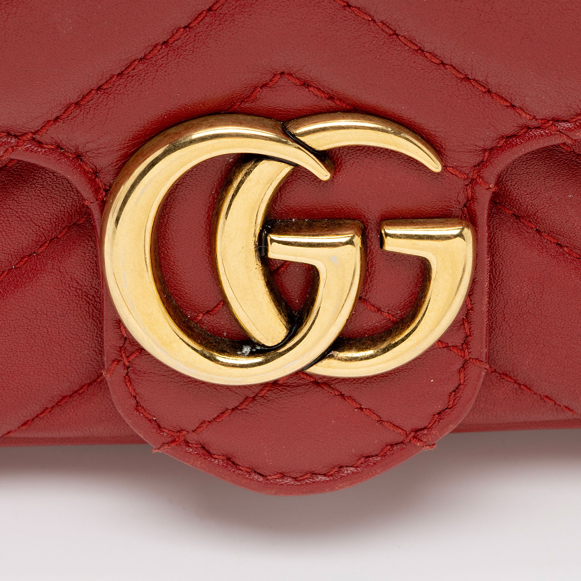 Gucci Matelasse Leather GG Marmont Super Mini Flap Bag (SHF-x8YYoY)