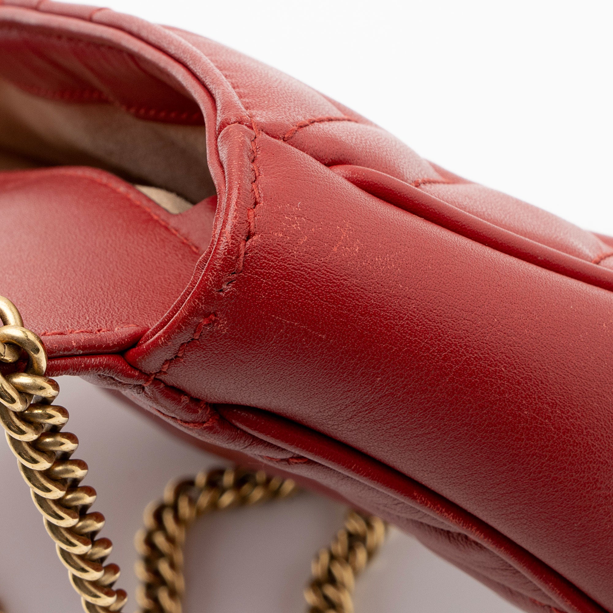 Gucci Matelasse Leather GG Marmont Super Mini Flap Bag (SHF-x8YYoY)