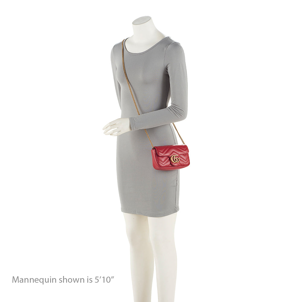 Gucci Matelasse Leather GG Marmont Super Mini Flap Bag (SHF-x8YYoY)