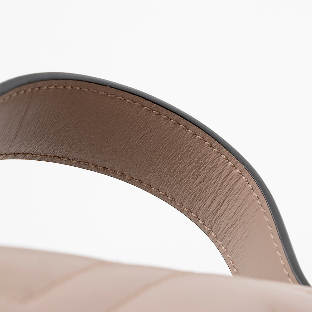 Gucci Matelasse Leather GG Marmont Top Handle Small Shoulder Bag (SHF-22063)