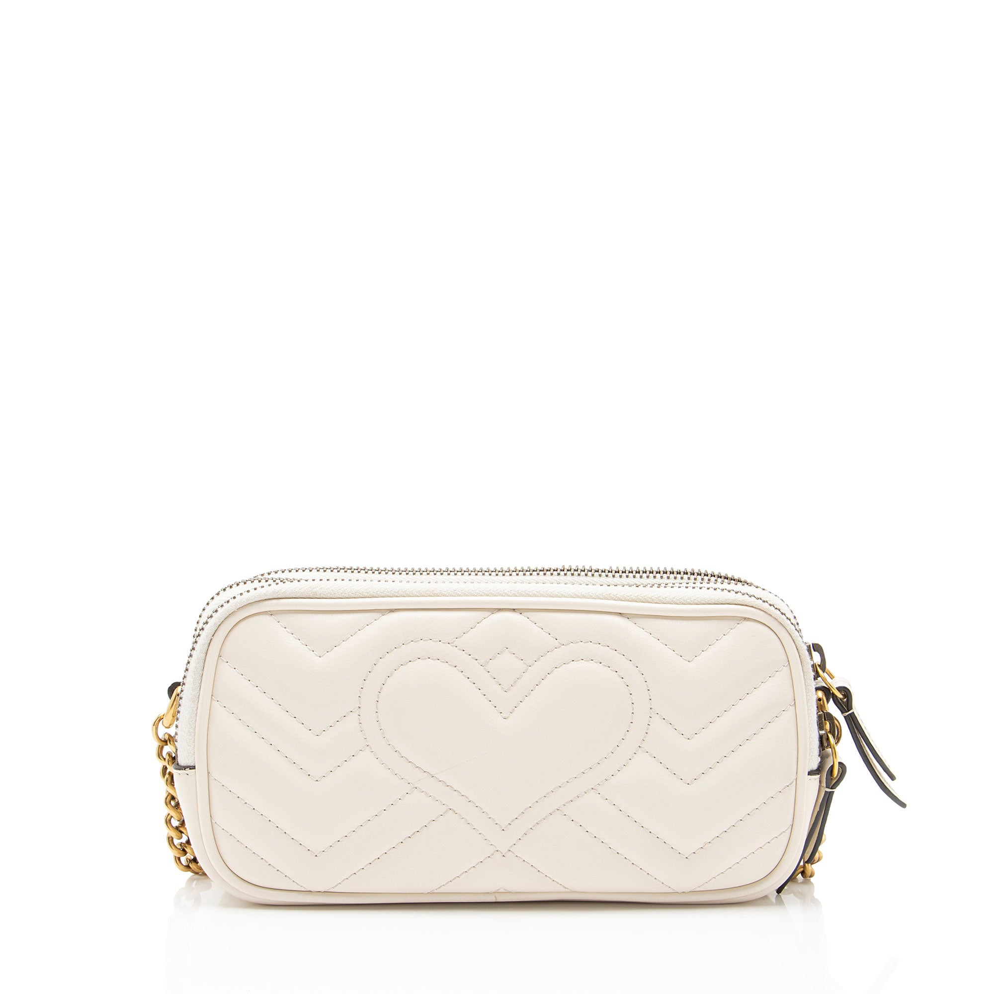 Gucci Matelasse Leather GG Marmont Triple Zip Mini Bag