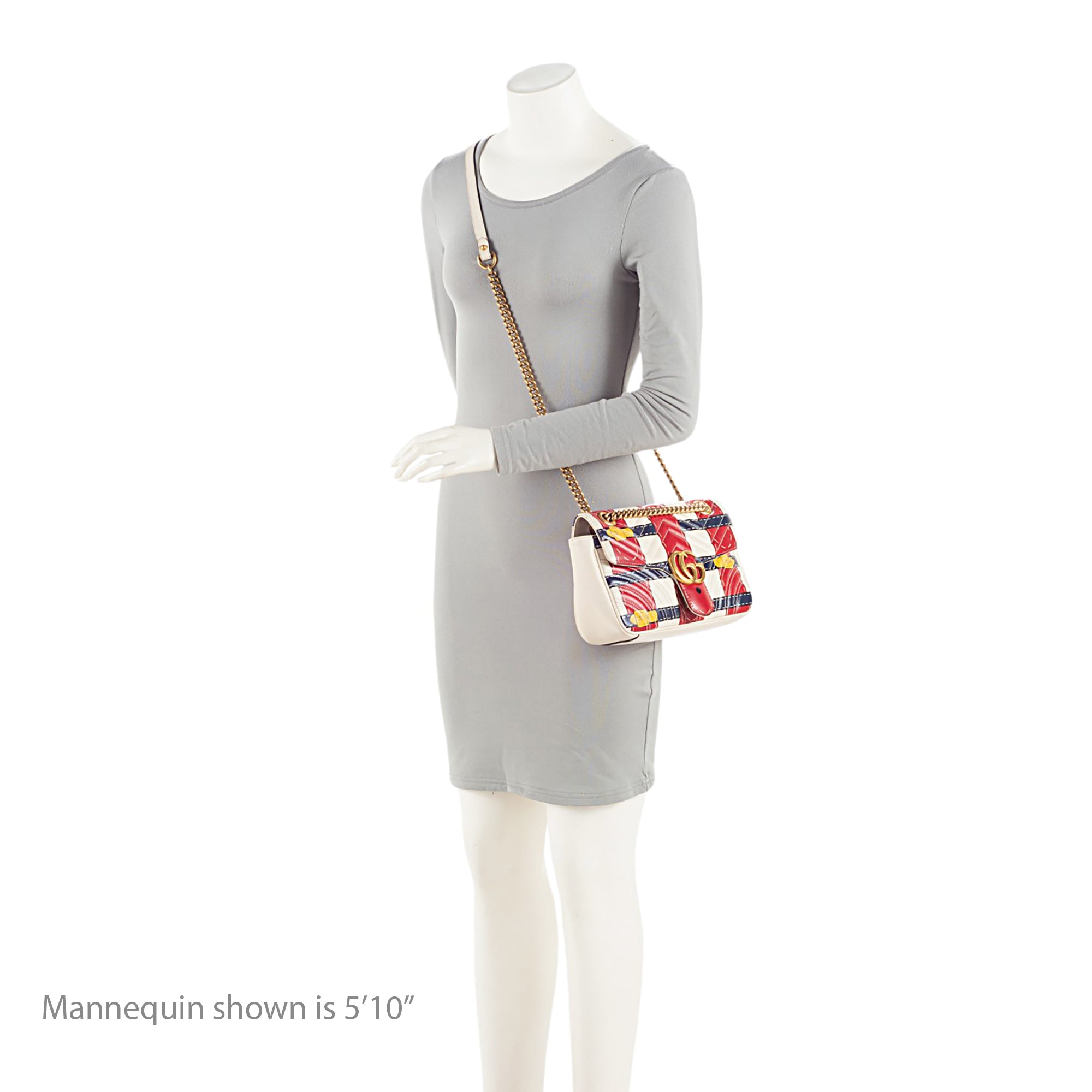 Gucci Matelasse Leather GG Marmont Trompe L'Oeil Small Flap Bag