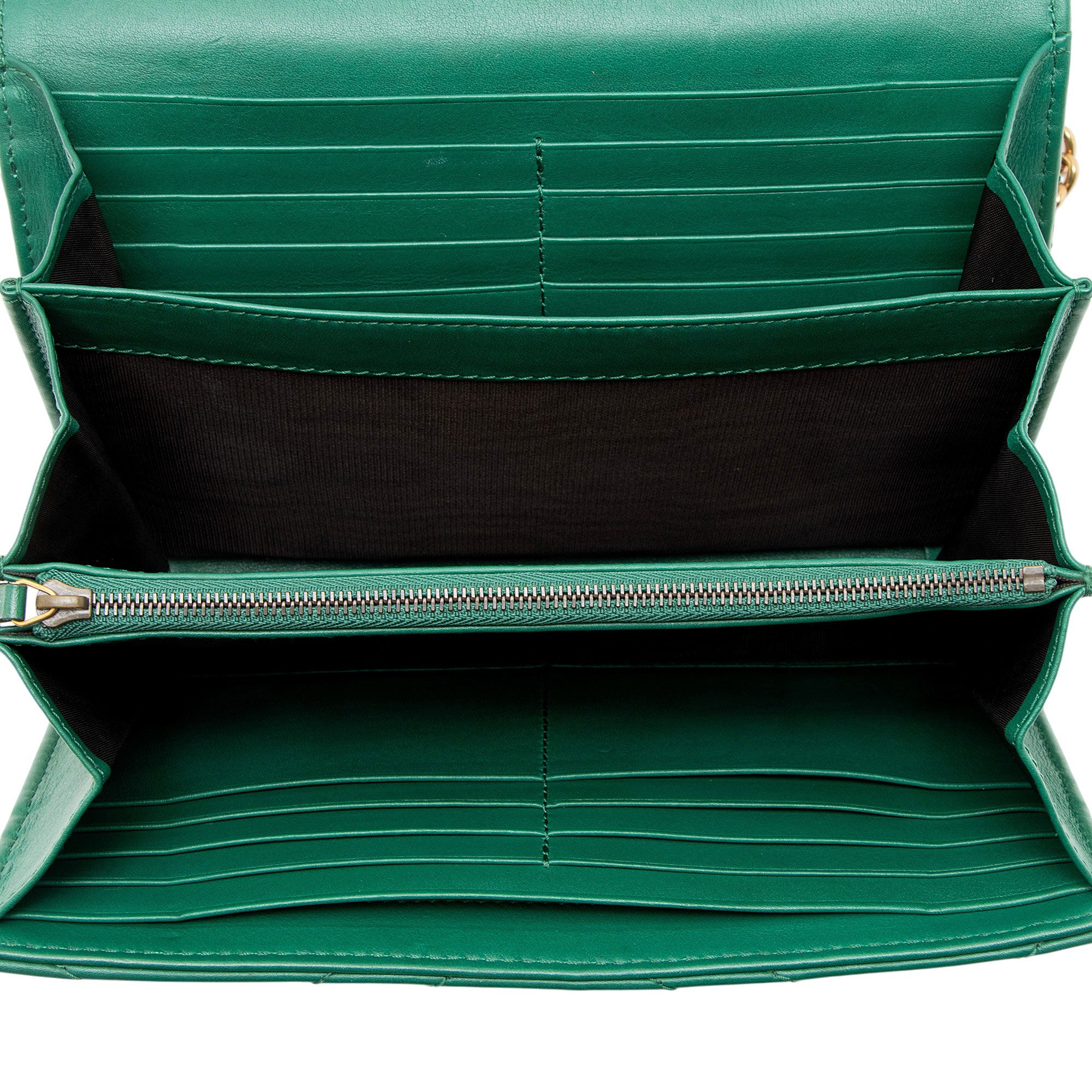 Gucci Matelasse Leather GG Marmont Wallet on Chain