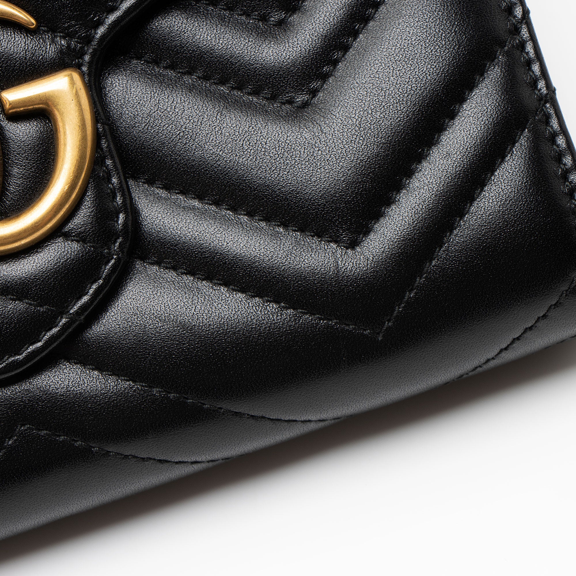 Gucci Matelasse Leather GG Marmont Wallet on Chain