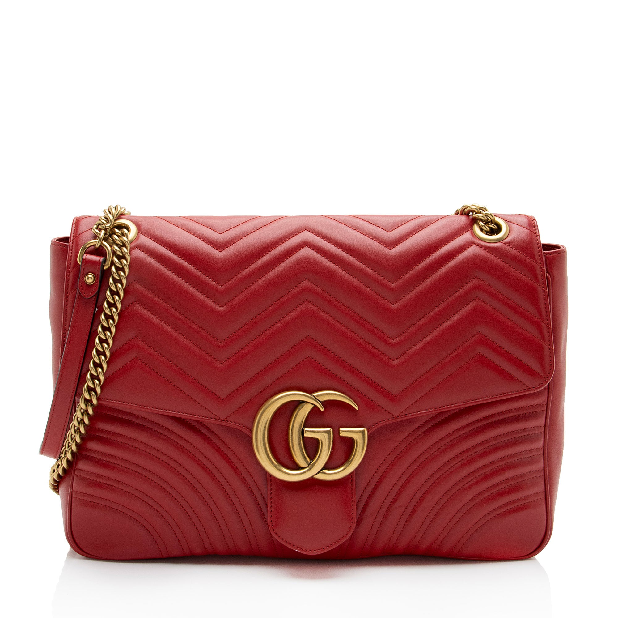 Gucci Matelasse Leather GG Marmont XL Flap Bag