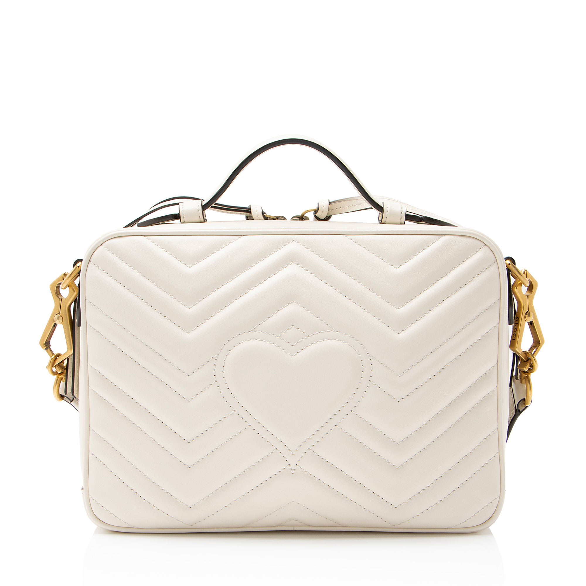 Gucci Matelasse Leather GG Marmont Zip Around Top Handle
