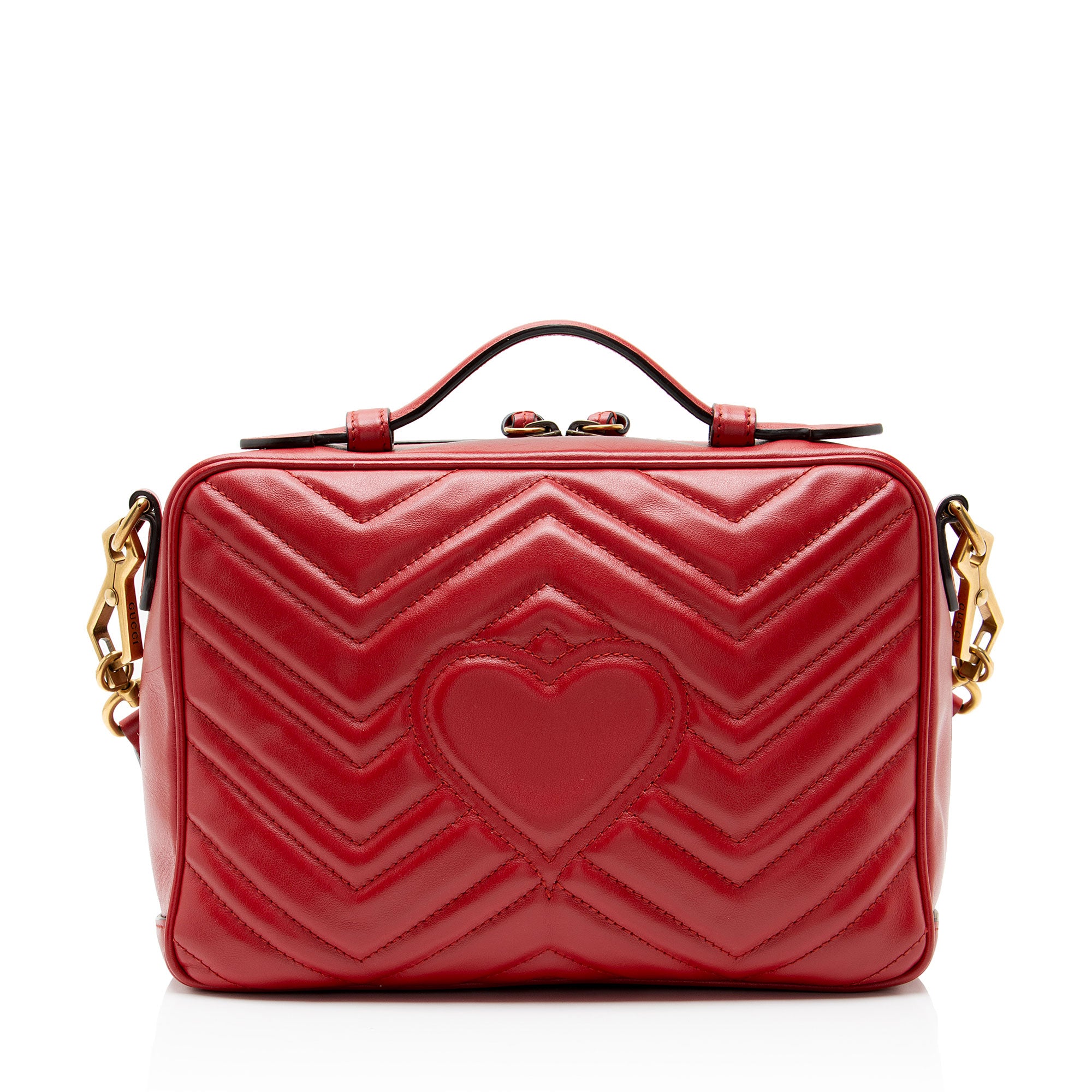 Gucci Matelasse Leather GG Marmont Zip Around Top Handle
