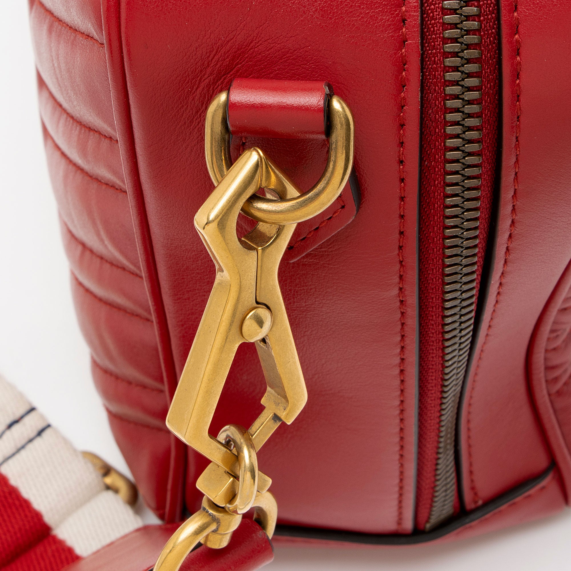 Gucci Matelasse Leather GG Marmont Zip Around Top Handle