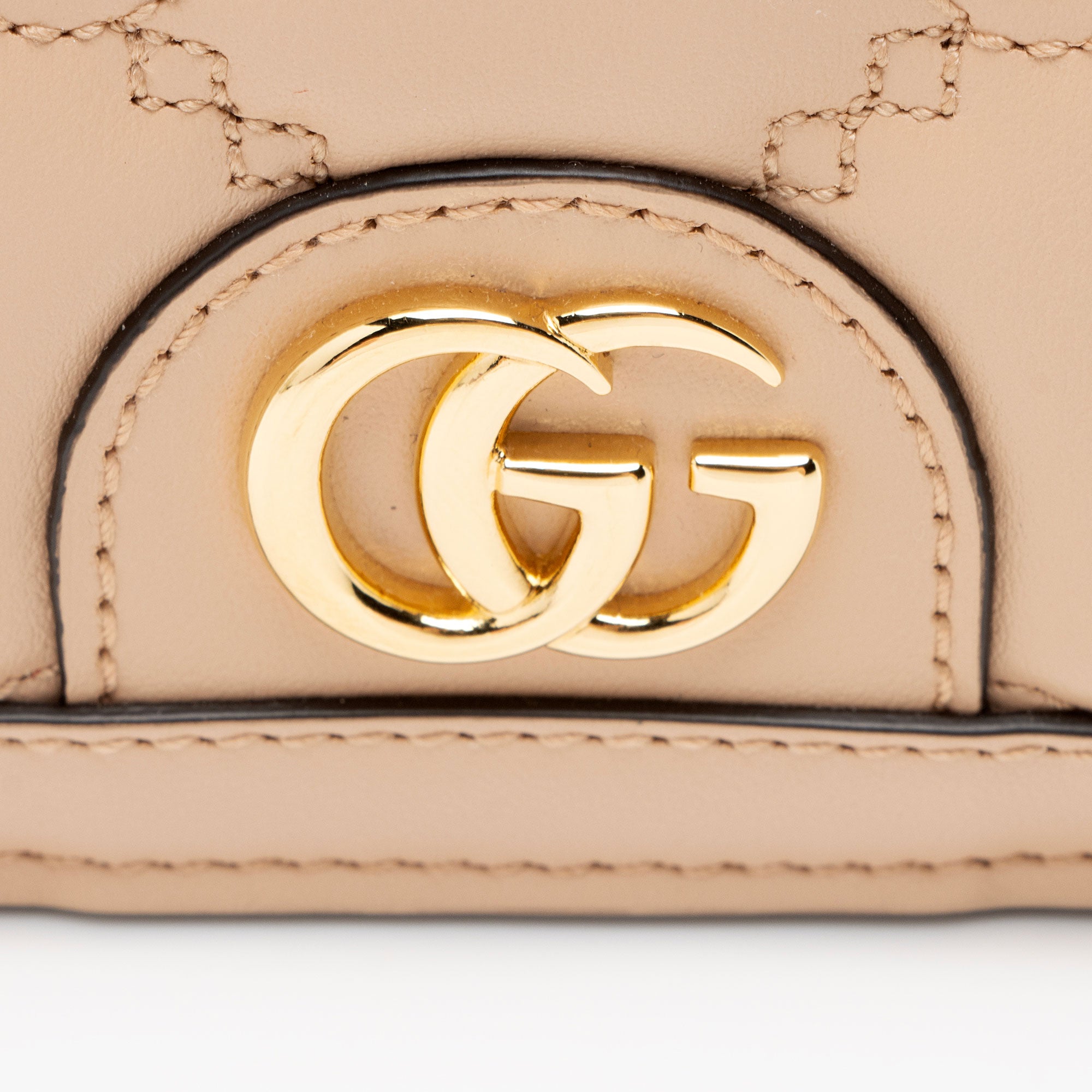 Gucci Jumbo GG Matelasse Leather Marmont Card Case Wallet
