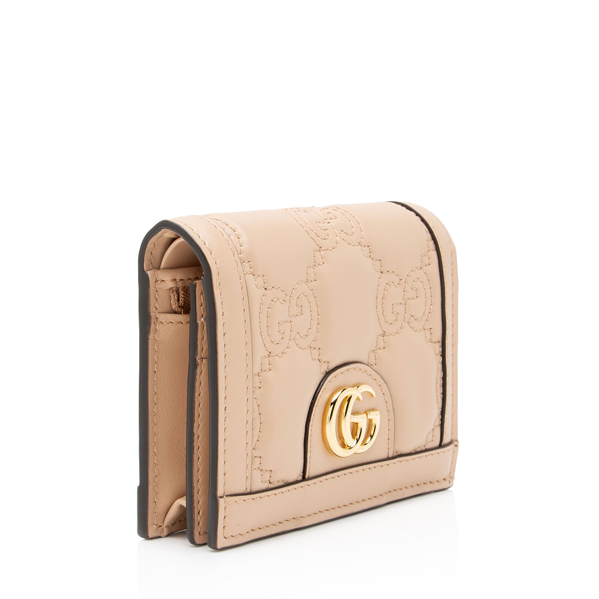 Gucci Jumbo GG Matelasse Leather Marmont Card Case Wallet