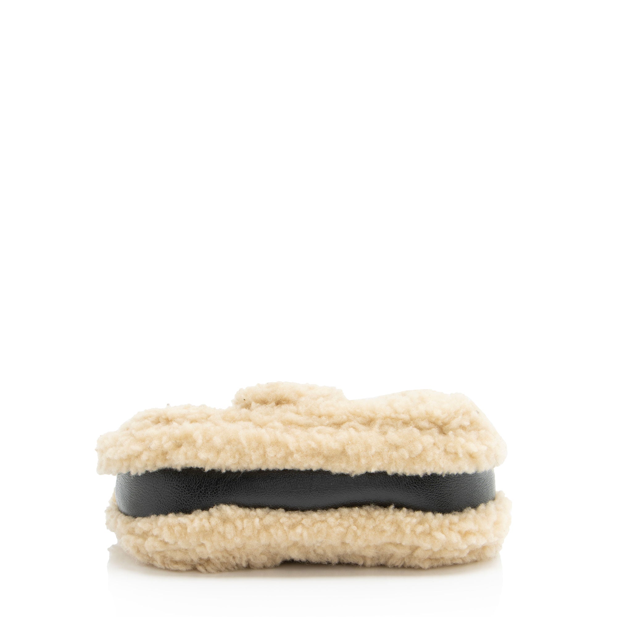 Gucci Matelasse Leather Shearling GG Marmont Super Mini Flap Bag